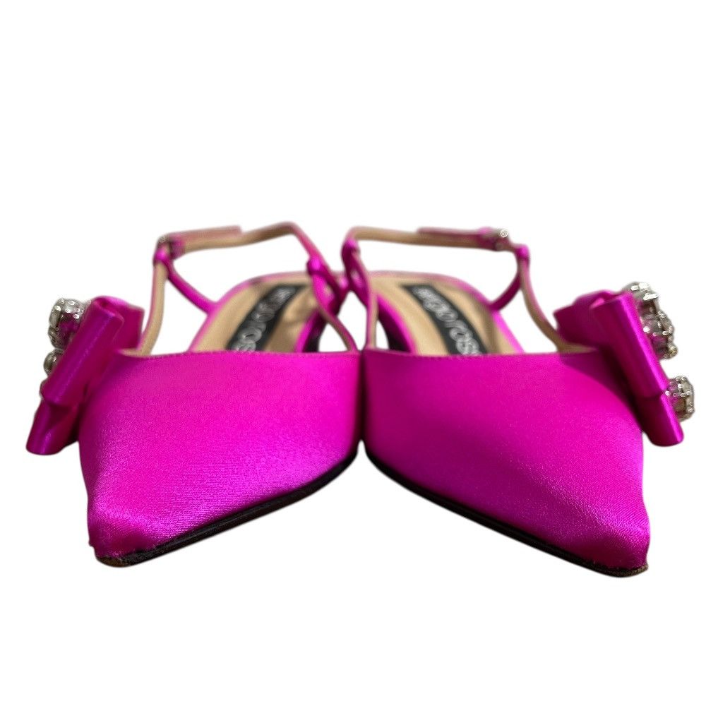 Other Other Sergio Rossi Pointed Toe Logo Bijou Low Heel Slingback Pumps Leather Shoes DUTY FREE for USA Size ONE SIZE - 2 Thumbnail