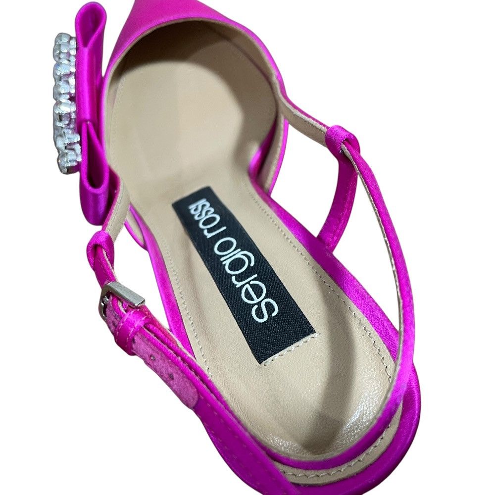 Other Other Sergio Rossi Pointed Toe Logo Bijou Low Heel Slingback Pumps Leather Shoes DUTY FREE for USA Size ONE SIZE - 9 Thumbnail