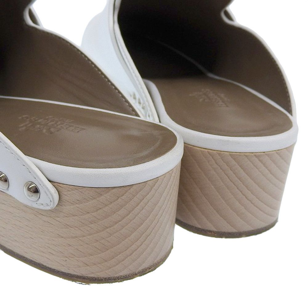 Hermes Hermes Hermes Calya Leather Mule Leather Shoes DUTY FREE for USA Size ONE SIZE - 5 Thumbnail