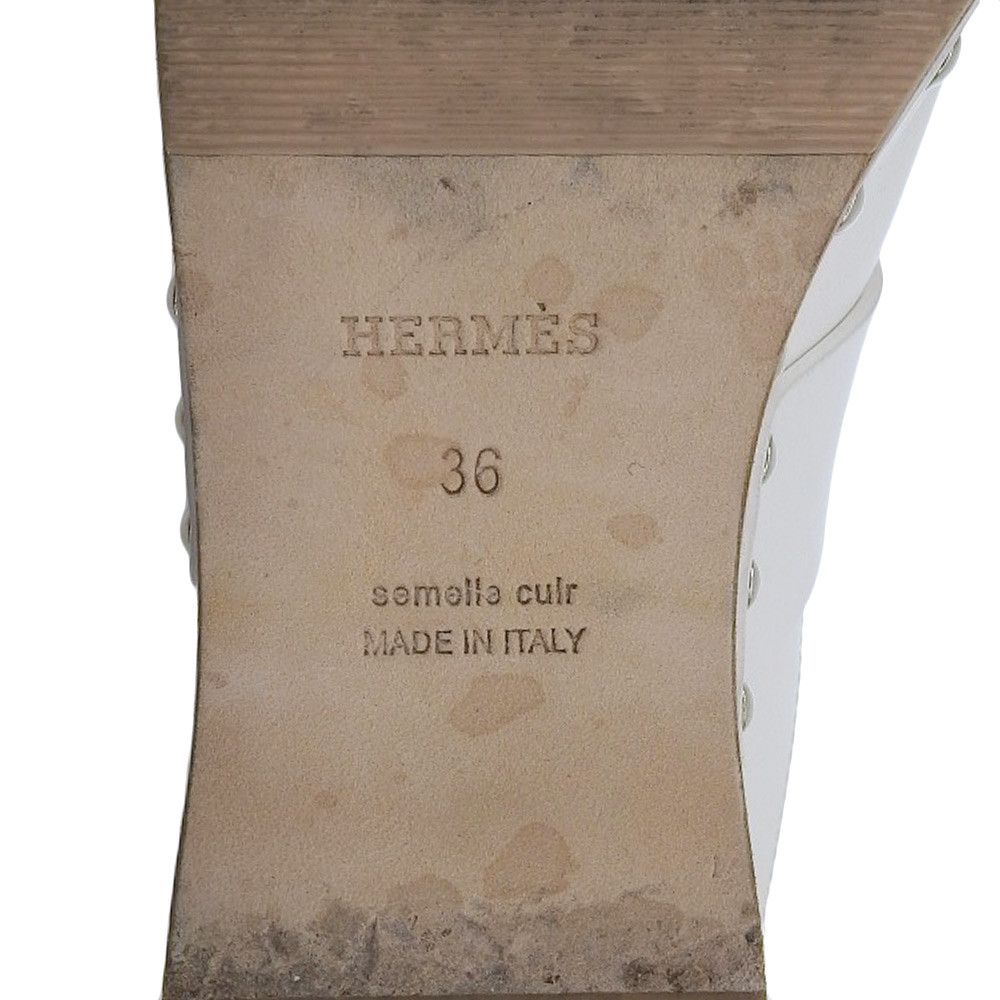 Hermes Hermes Hermes Calya Leather Mule Leather Shoes DUTY FREE for USA Size ONE SIZE - 8 Thumbnail