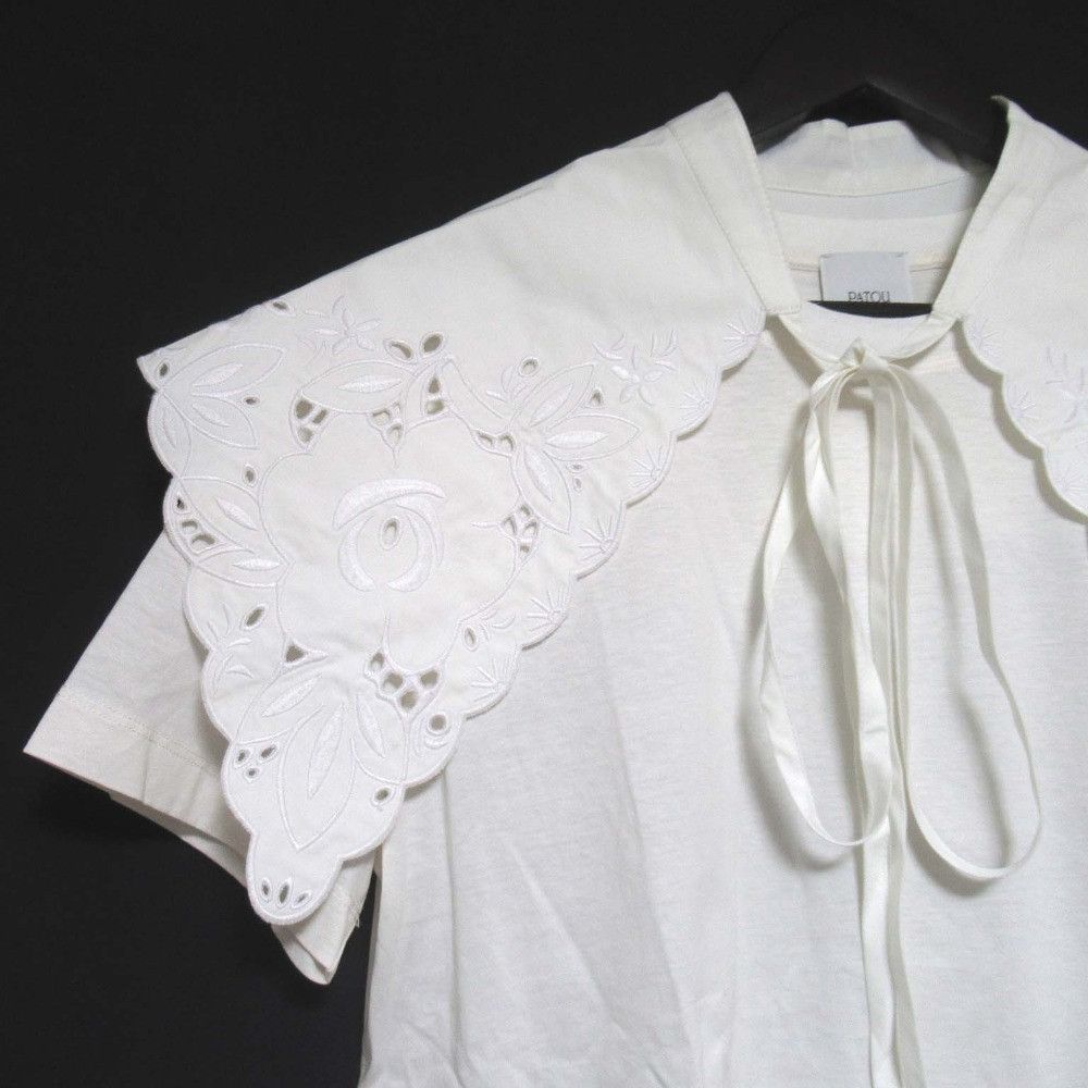 Other Other Patou EMBROIDERED COLLAR TEE SHIRT Cotton T-shirt Cotton T-Shirts DUTY FREE for USA Size ONE SIZE - 3 Thumbnail