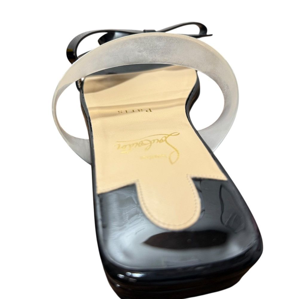 Christian Louboutin Christian Louboutin Christian Louboutin Patent Leather Flat Sandals Enamel Shoes DUTY FREE for USA Size ONE SIZE - 9 Thumbnail