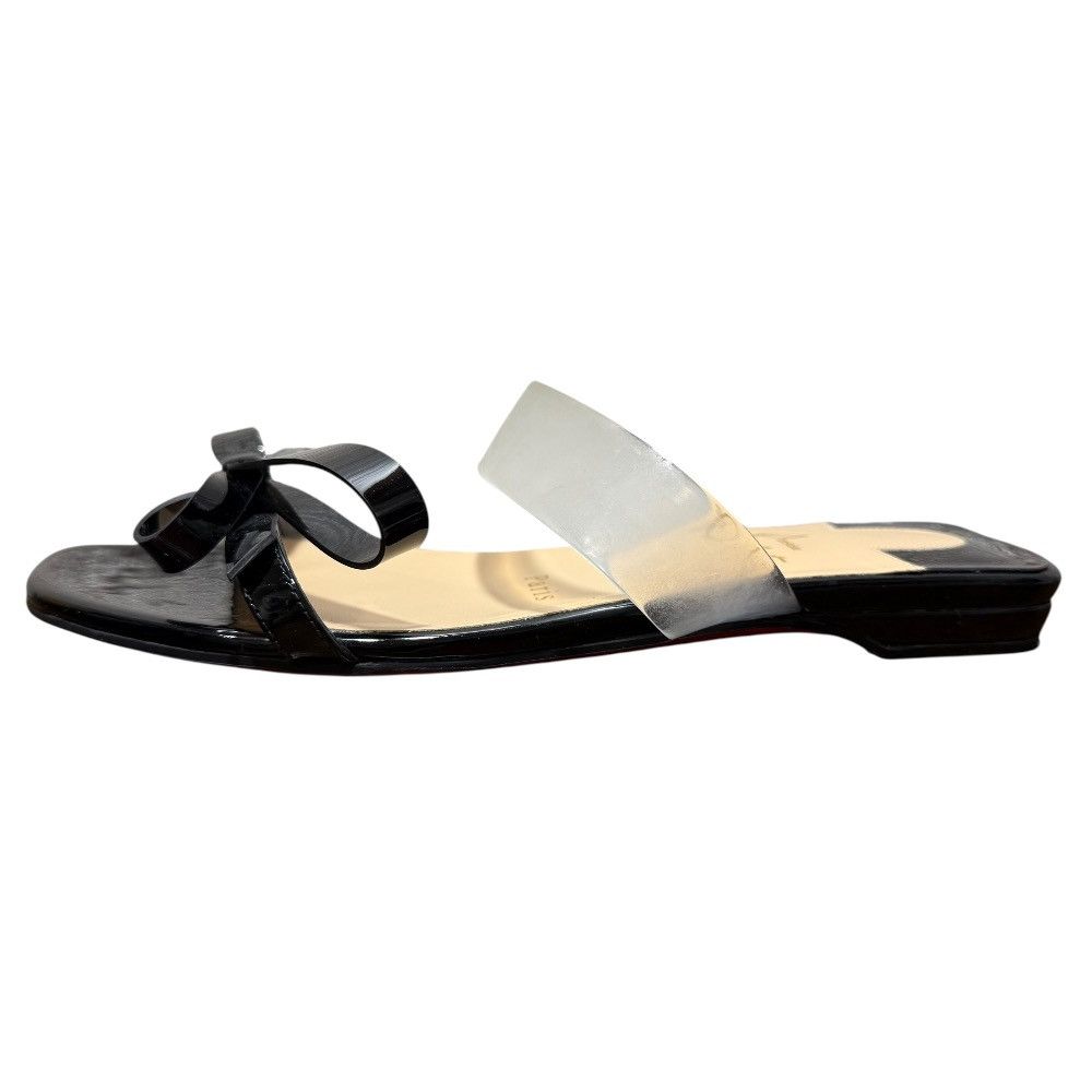 Christian Louboutin Christian Louboutin Christian Louboutin Patent Leather Flat Sandals Enamel Shoes DUTY FREE for USA Size ONE SIZE - 4 Thumbnail