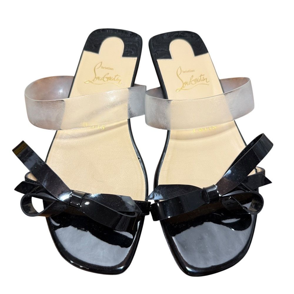 Christian Louboutin Christian Louboutin Christian Louboutin Patent Leather Flat Sandals Enamel Shoes DUTY FREE for USA Size ONE SIZE - 2 Thumbnail