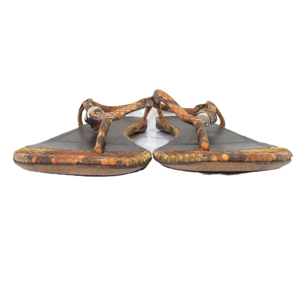 Gucci Gucci Gucci Bamboo Python Leather Flat Sandals Natural Material Shoes DUTY FREE for USA Size ONE SIZE - 3 Thumbnail