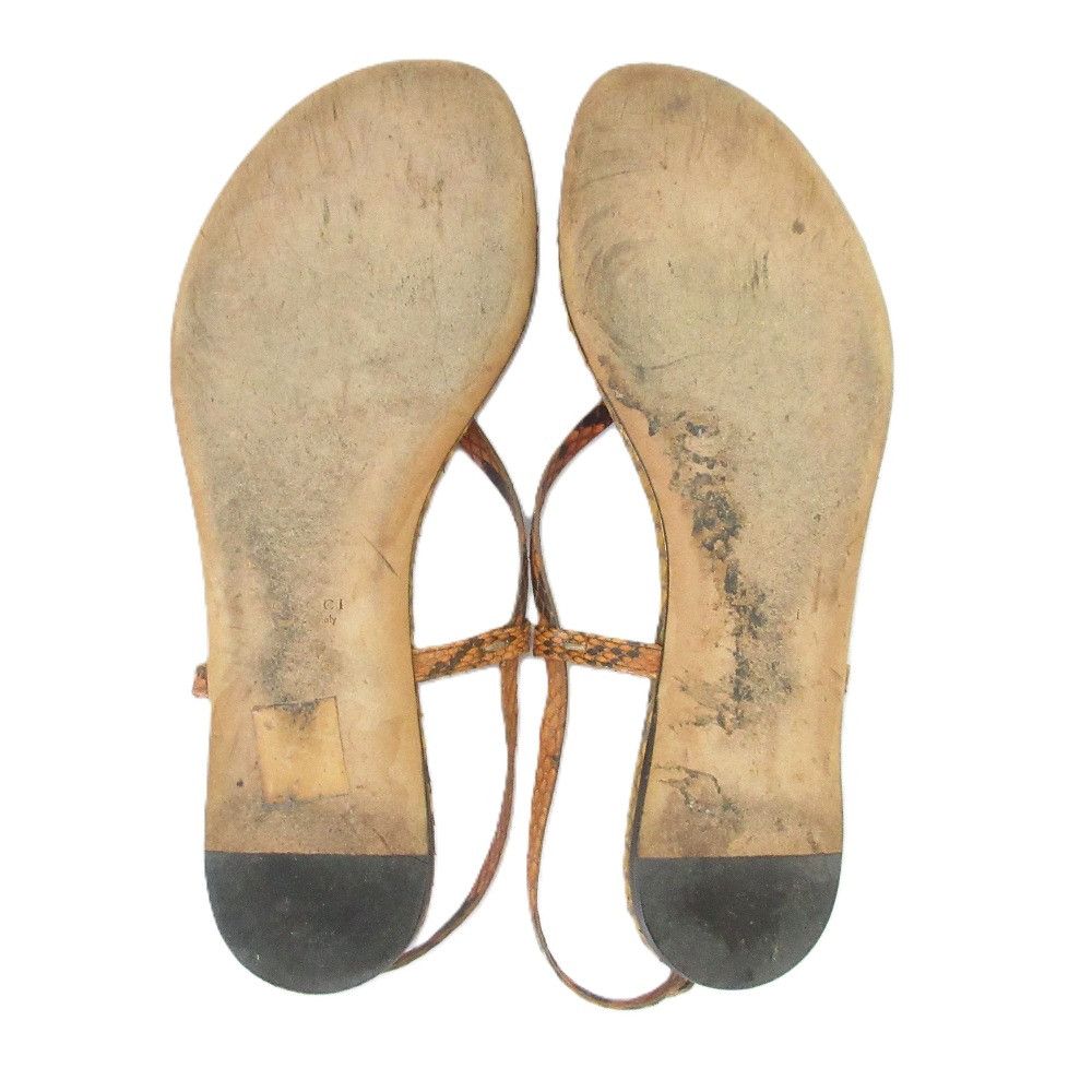 Gucci Gucci Gucci Bamboo Python Leather Flat Sandals Natural Material Shoes DUTY FREE for USA Size ONE SIZE - 6 Thumbnail