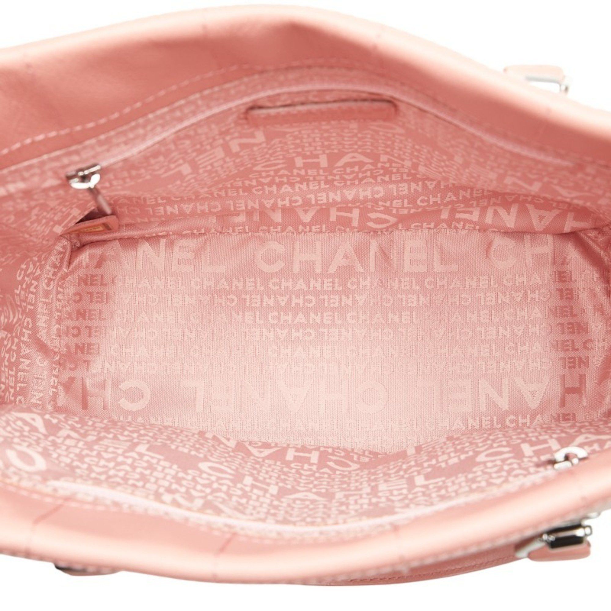 Chanel CHANEL Chocobar Tote Bag in Pink Caviar Skin for Women Size ONE SIZE - 4 Thumbnail