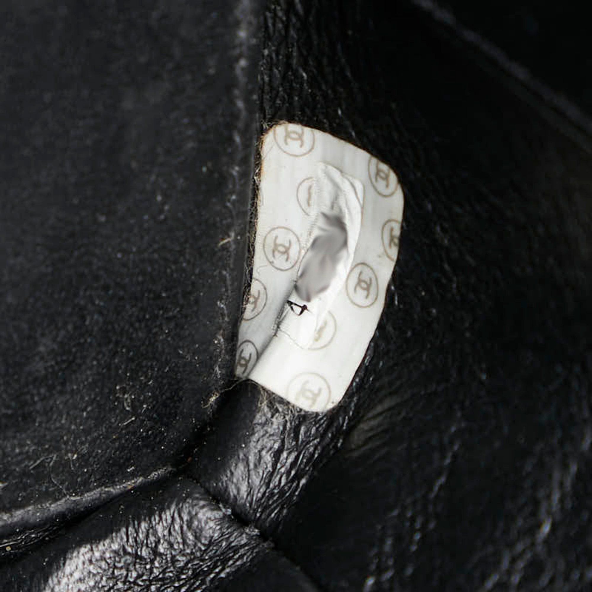 CHANEL Coco Mark Matelasse Chain Handbag Tote Bag in Black Caviar Skin for Women main image 6