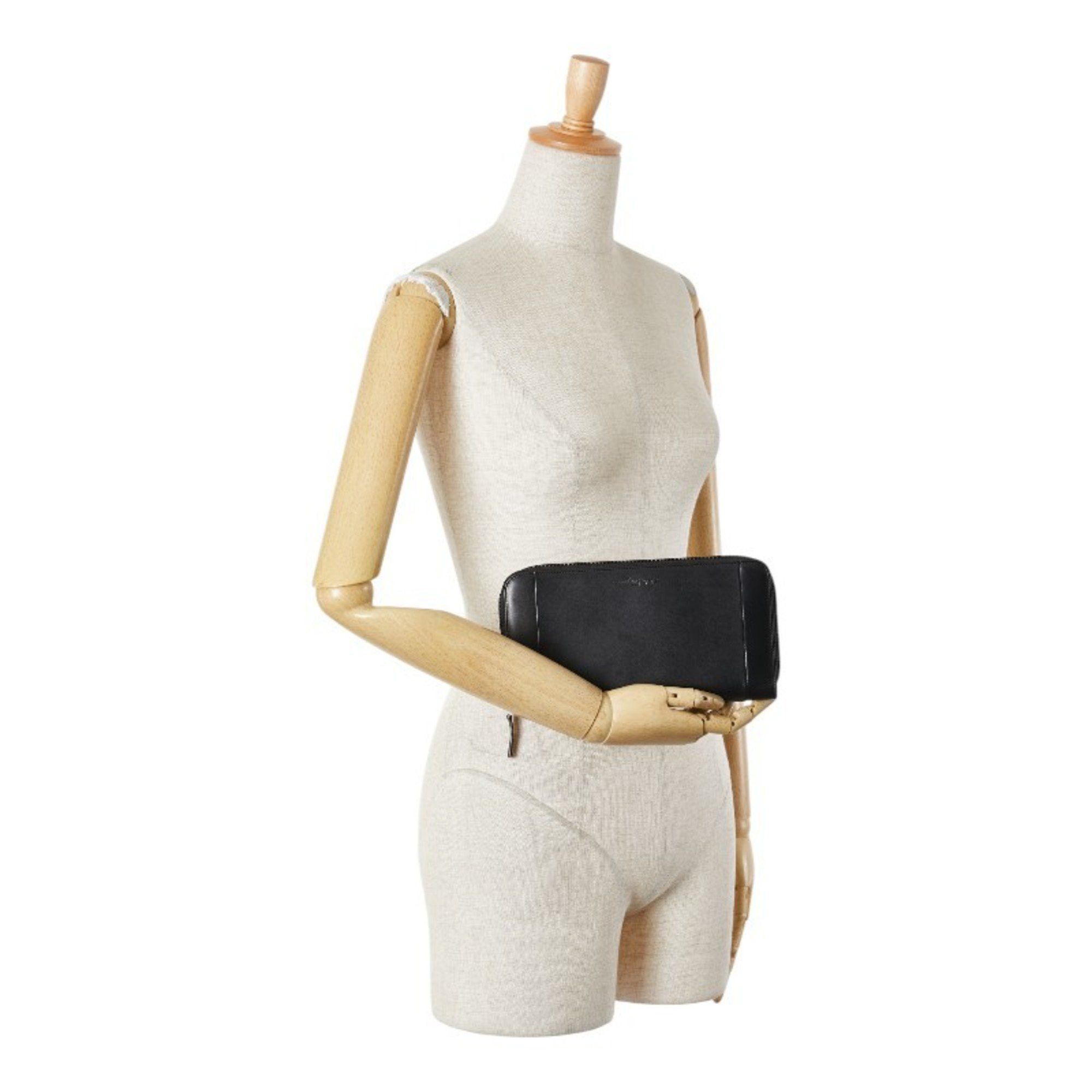 Salvatore Ferragamo Salvatore Ferragamo Women's Long Wallet with Travel Case in Black Leather Size ONE SIZE - 9 Thumbnail