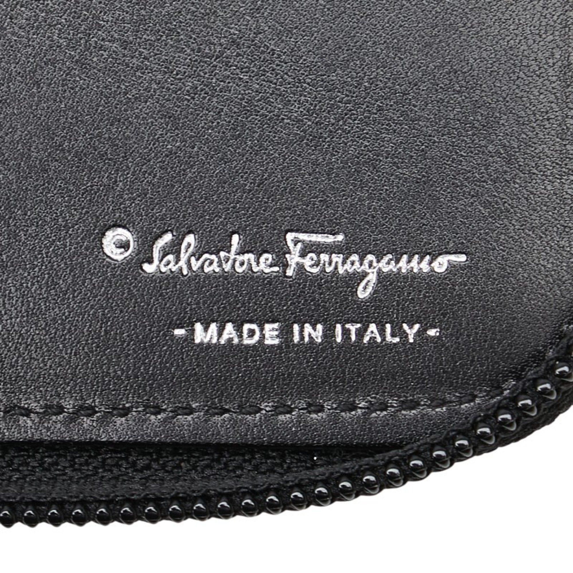 Salvatore Ferragamo Salvatore Ferragamo Women's Long Wallet with Travel Case in Black Leather Size ONE SIZE - 6 Thumbnail