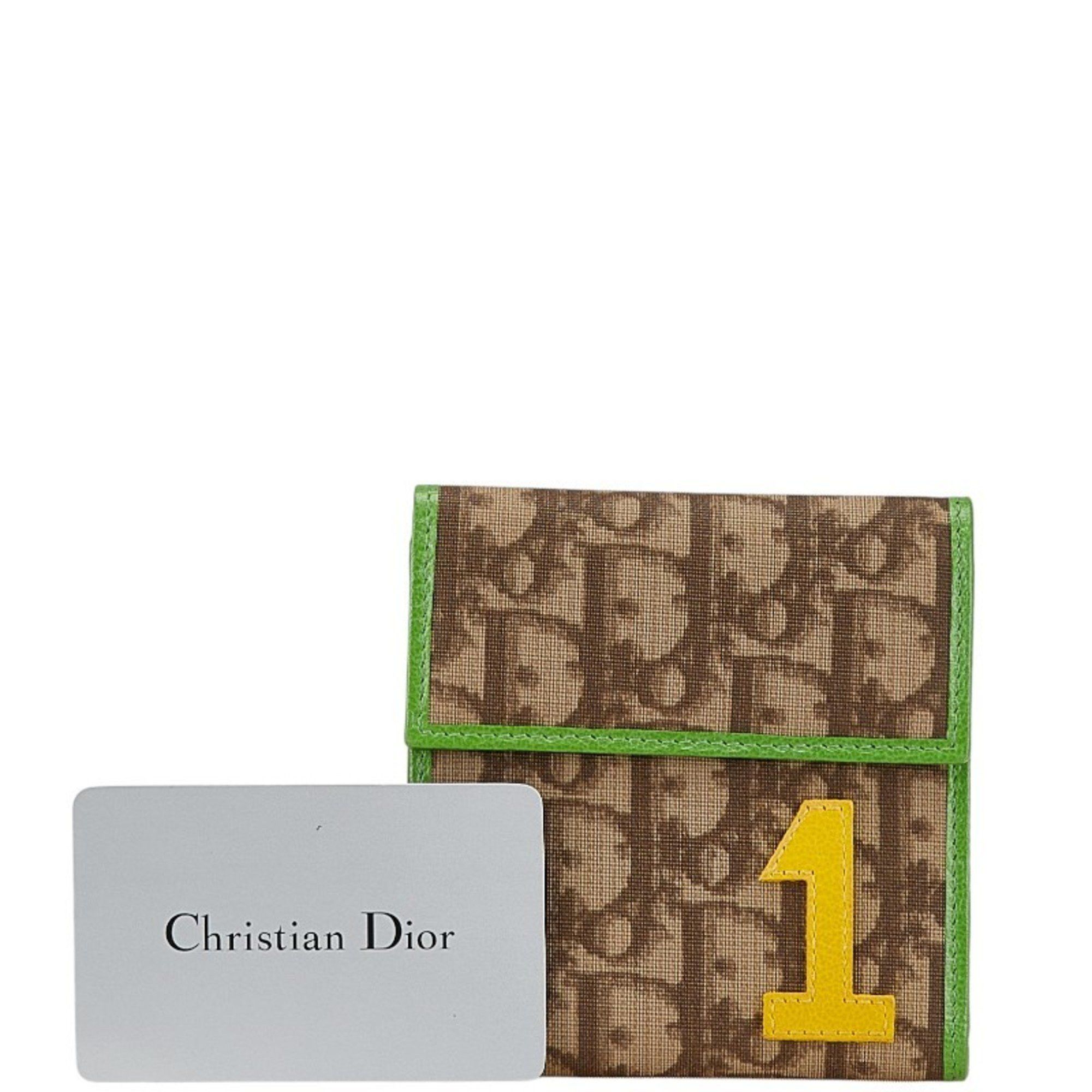 Christian Dior Dior Trotter No. 1 Tri-fold Wallet in Beige