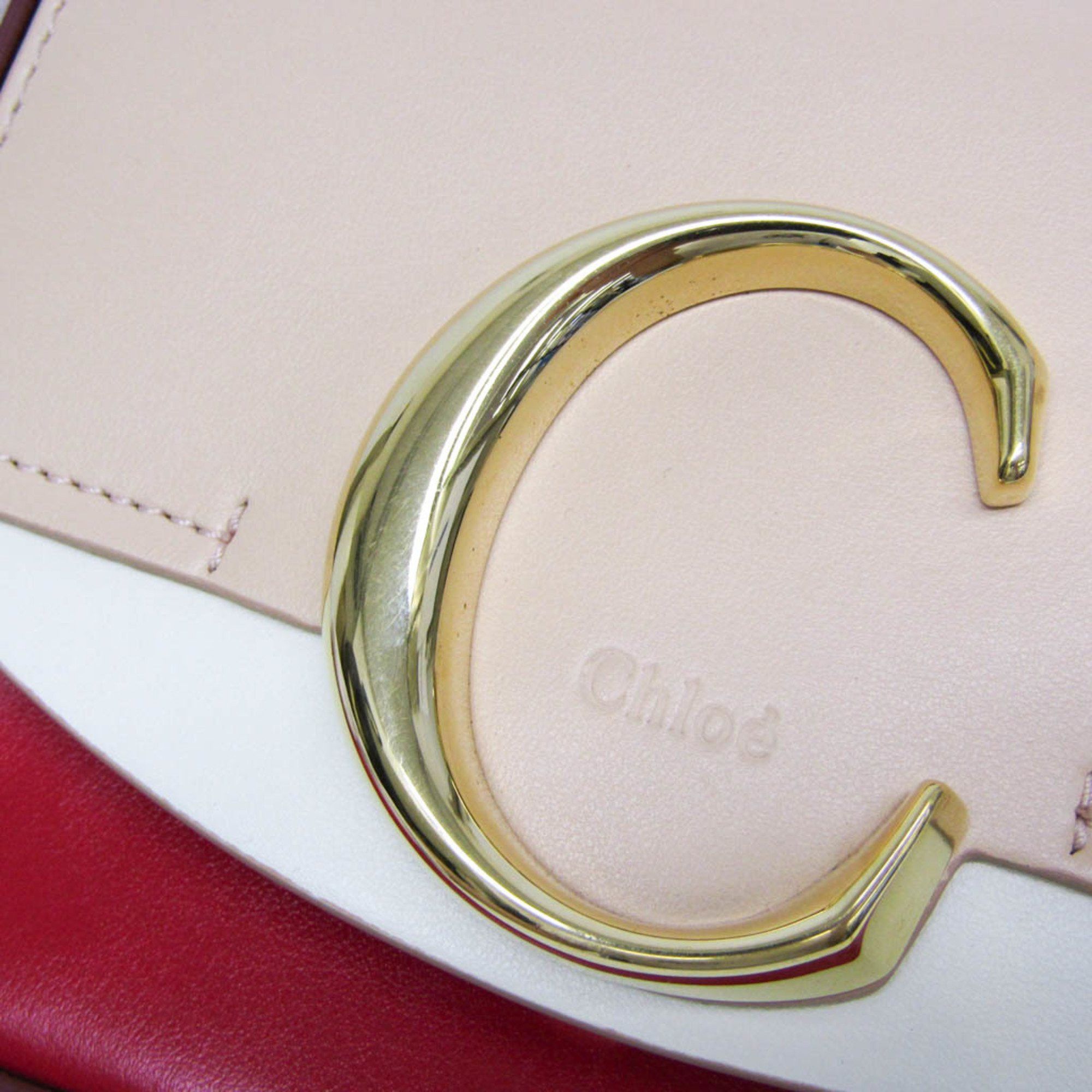 Chloe Chloé Chloe C Mini Women's Leather Handbag,Shoulder Bag Light Beige,Red Color Size ONE SIZE - 7 Thumbnail