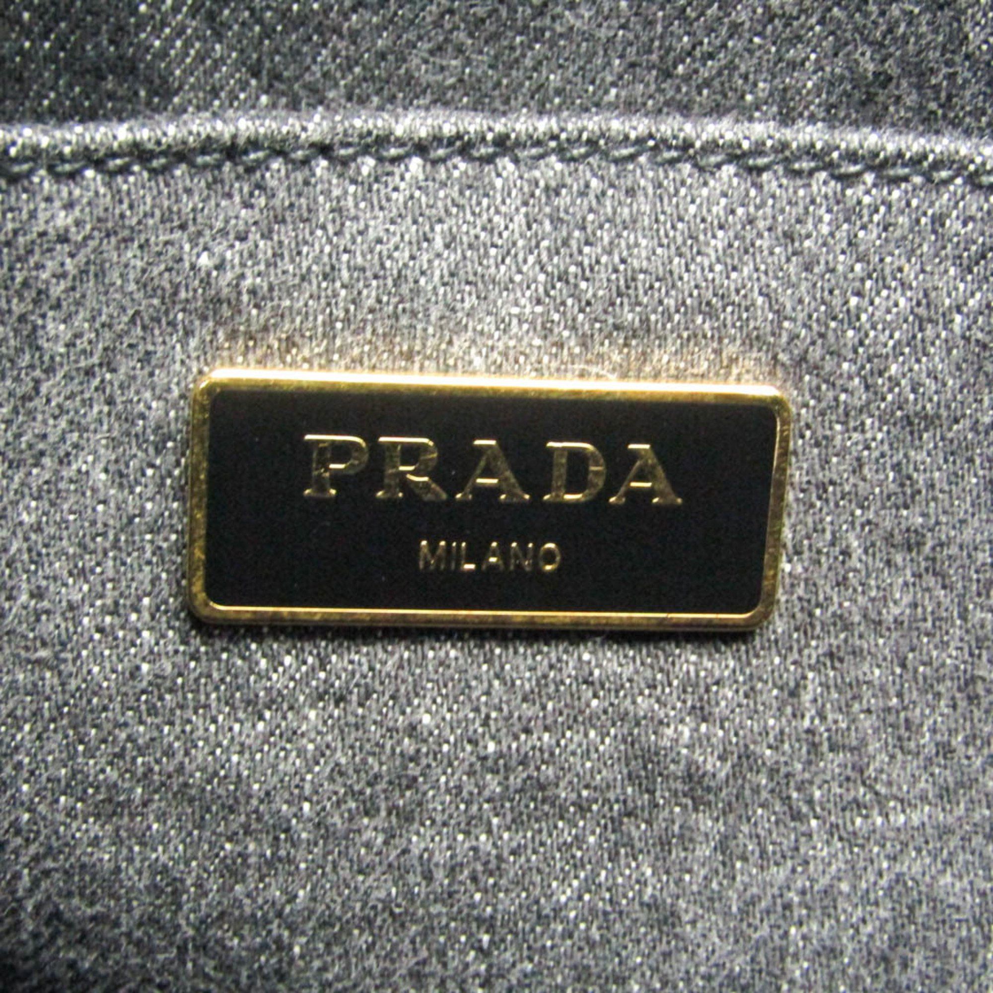 Prada Prada Canapa 1BG439 Women's Canapa Shoulder Bag,Tote Bag Black,Nero Size ONE SIZE - 10 Thumbnail