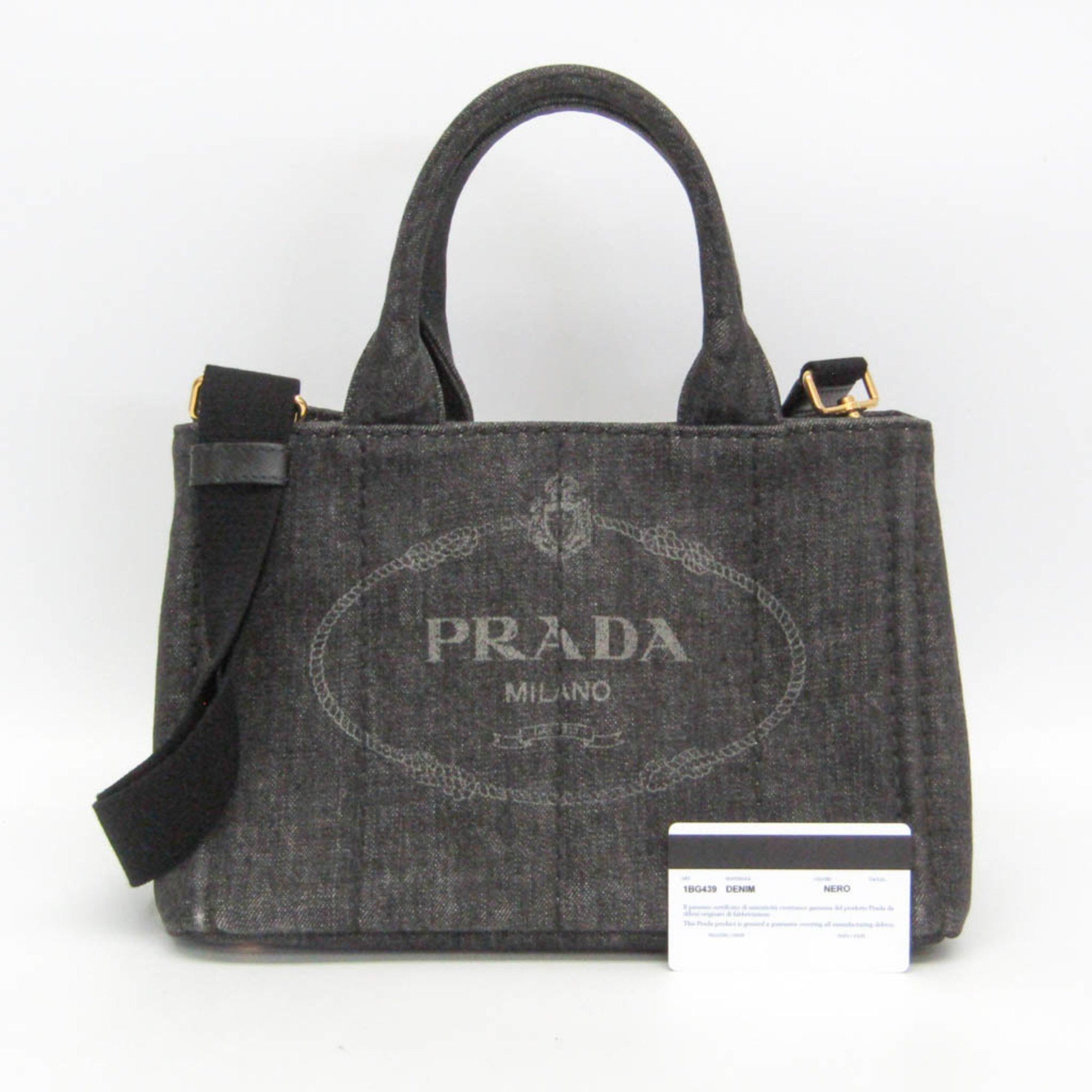 Prada Prada Canapa 1BG439 Women's Canapa Shoulder Bag,Tote Bag Black,Nero Size ONE SIZE - 2 Thumbnail