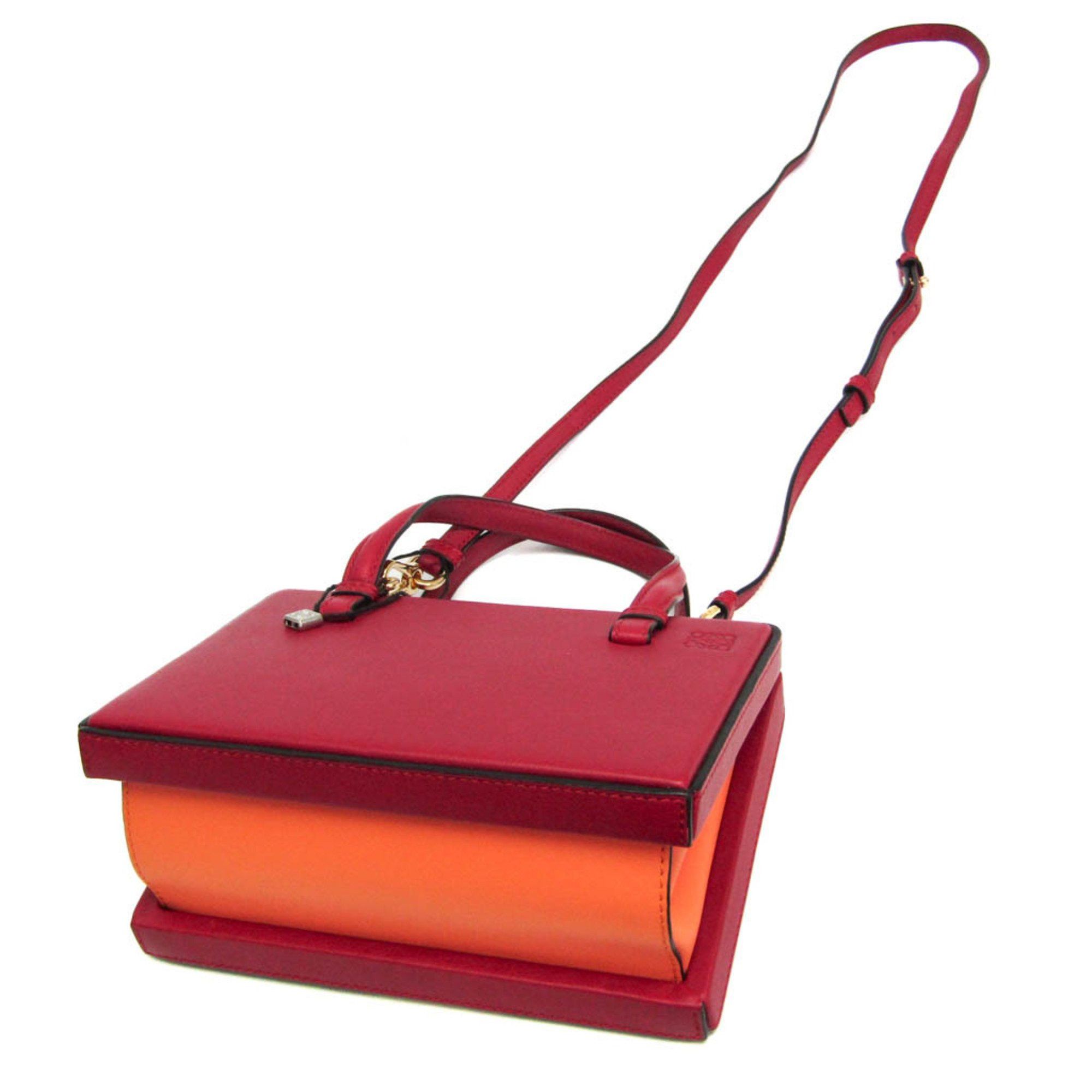 Loewe Loewe POSTAL Small Bag BEIJIN 309.37.W85 Women's Leather Handbag,Shoulder Bag Orange,Red Color Size ONE SIZE - 3 Thumbnail