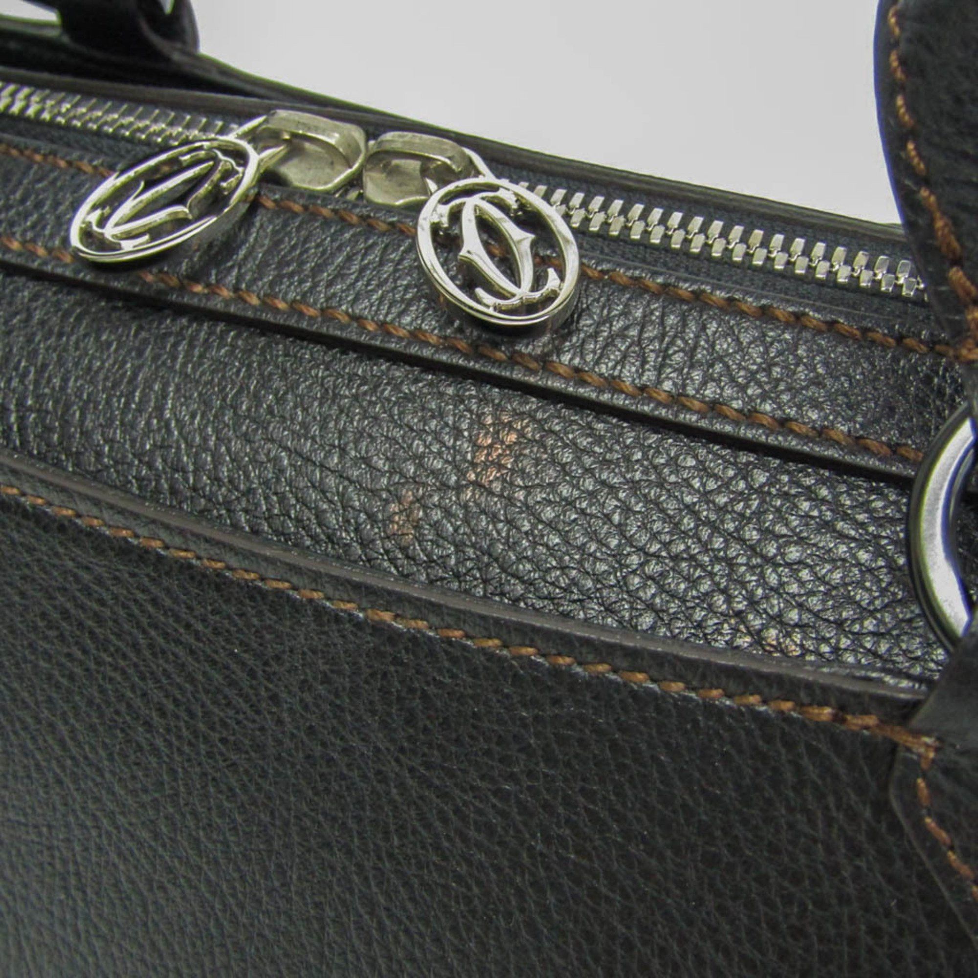 Cartier Cartier Marcello Small Boston Bag Women's Leather Boston Bag,Shoulder Bag Black Size ONE SIZE - 8 Thumbnail
