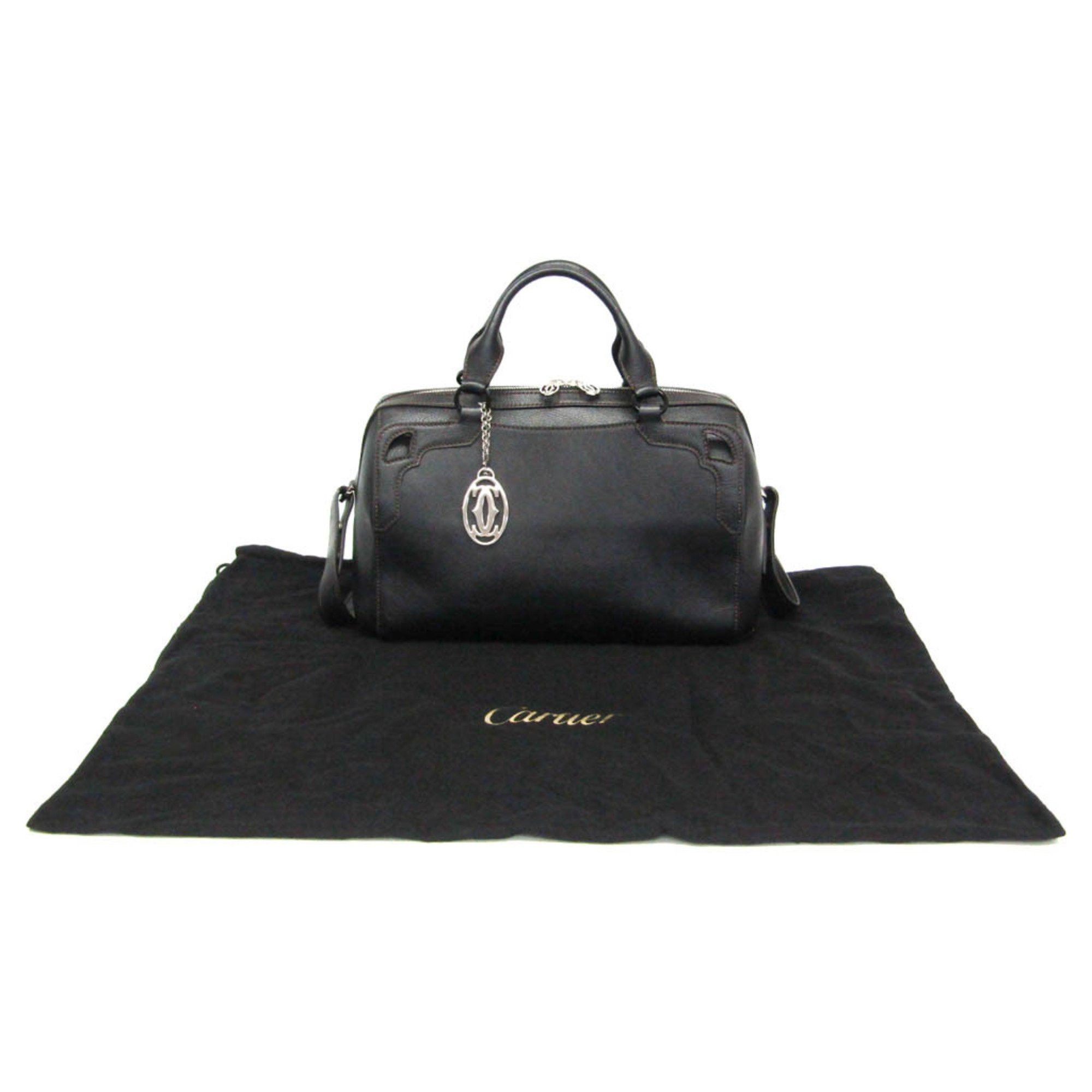 Cartier Cartier Marcello Small Boston Bag Women's Leather Boston Bag,Shoulder Bag Black Size ONE SIZE - 2 Thumbnail