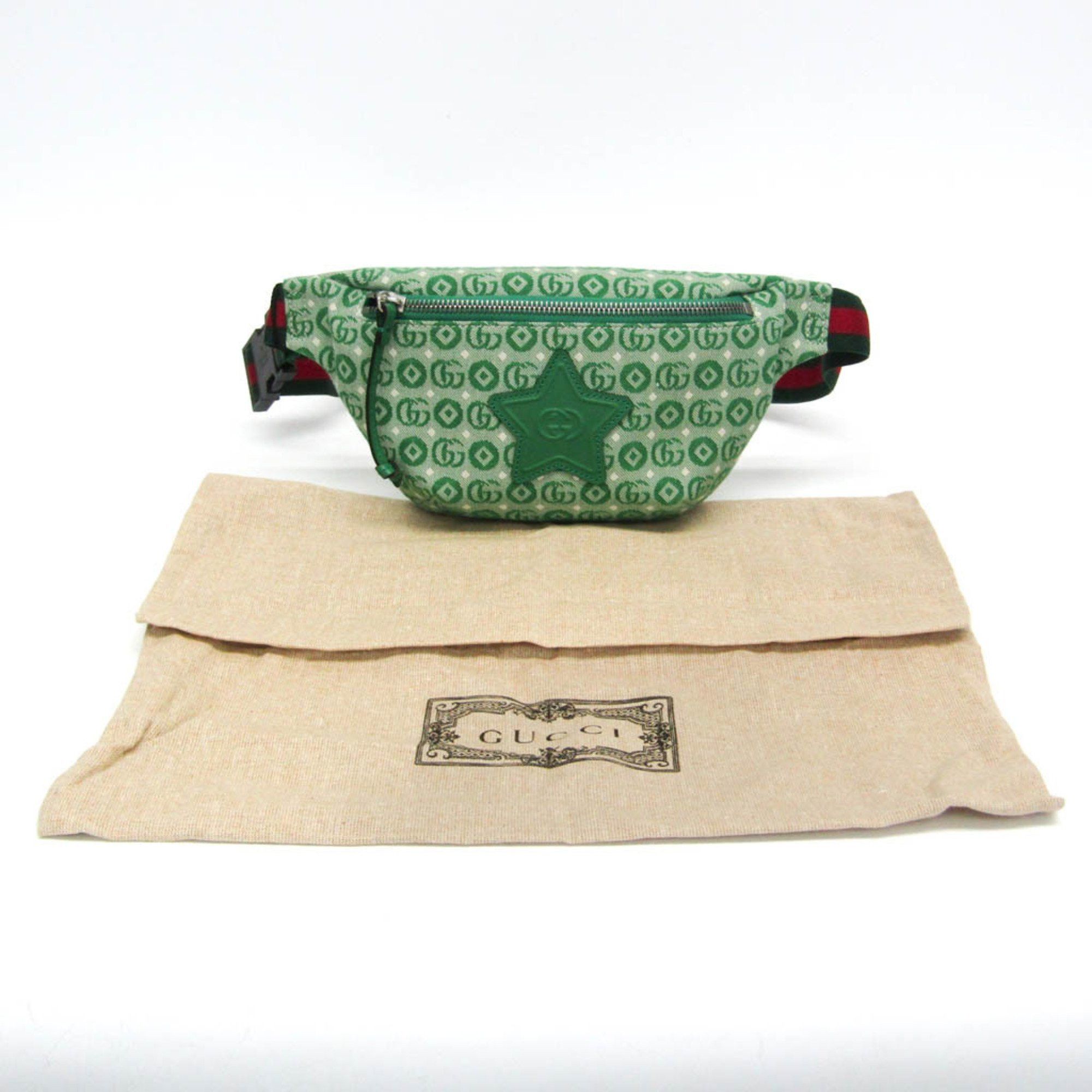 Gucci Gucci Interlocking G Childrens Belt Bag 502095 Boys,Girls Canvas Fanny Pack Green Size ONE SIZE - 2 Thumbnail