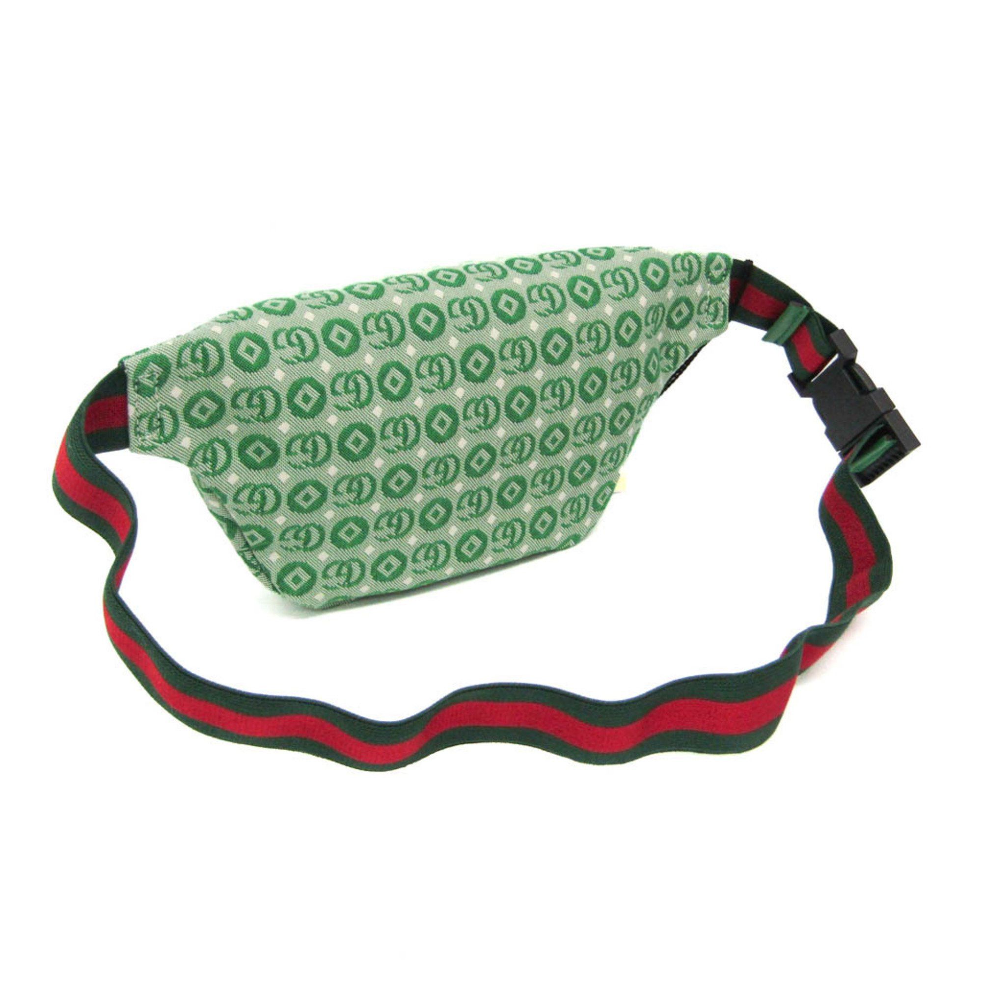 Gucci Gucci Interlocking G Childrens Belt Bag 502095 Boys,Girls Canvas Fanny Pack Green Size ONE SIZE - 3 Thumbnail