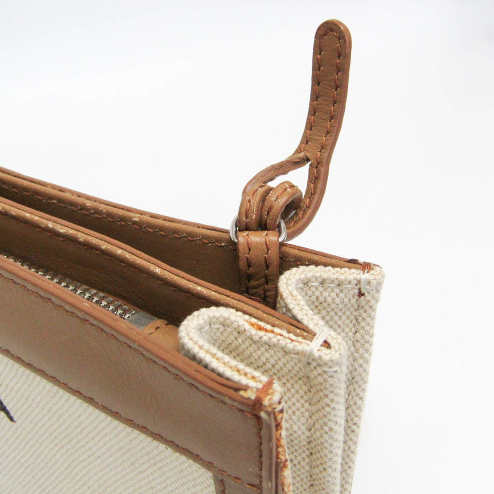 Balenciaga Balenciaga Navy Pochette 339937 Men,Women Canvas,Leather Shoulder Bag Beige,Off-white Size ONE SIZE - 11 Thumbnail