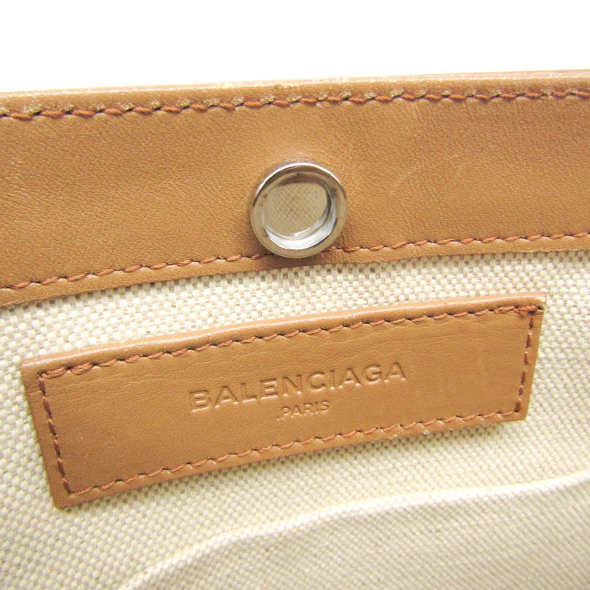 Balenciaga Balenciaga Navy Pochette 339937 Men,Women Canvas,Leather Shoulder Bag Beige,Off-white Size ONE SIZE - 16 Thumbnail
