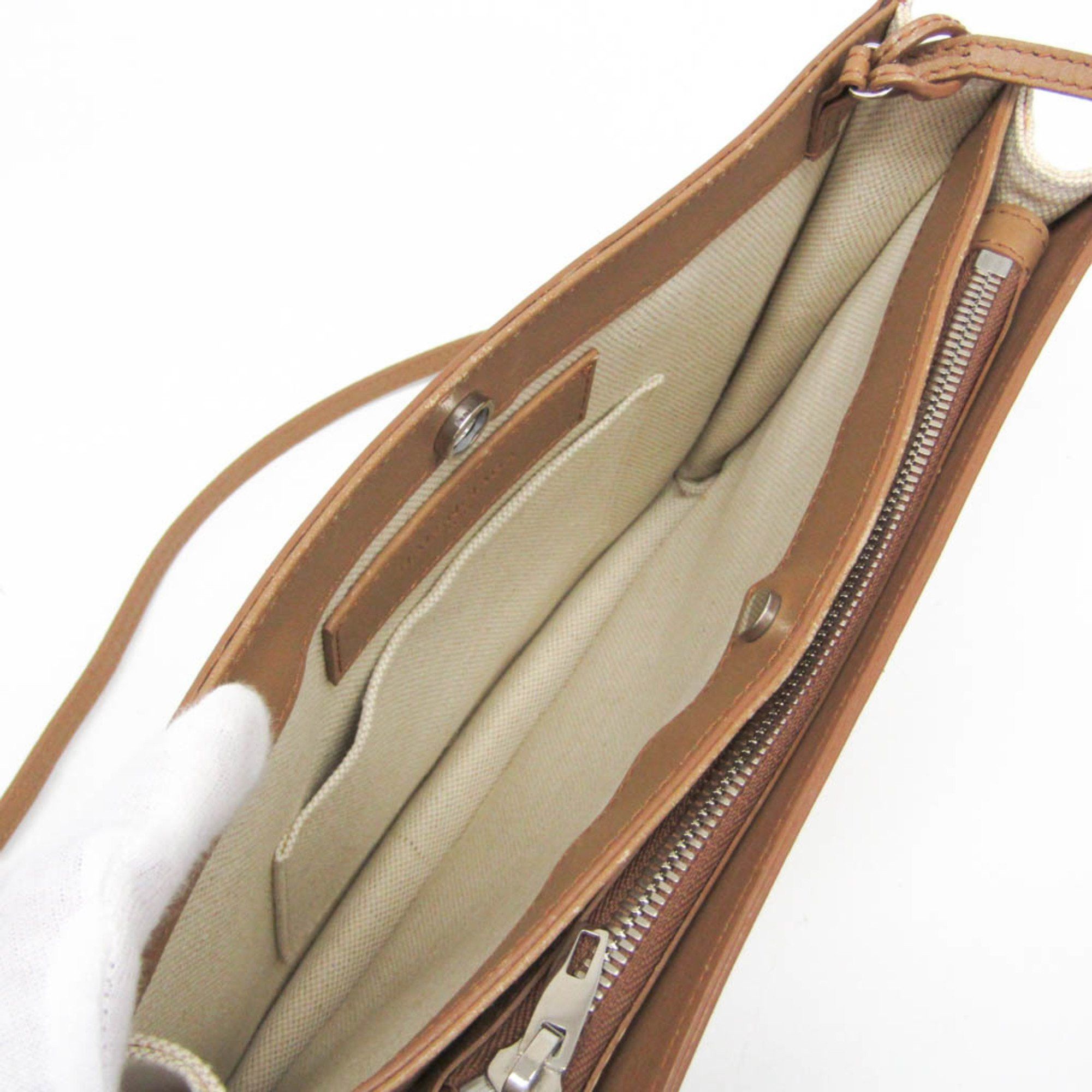 Balenciaga Balenciaga Navy Pochette 339937 Men,Women Canvas,Leather Shoulder Bag Beige,Off-white Size ONE SIZE - 4 Thumbnail