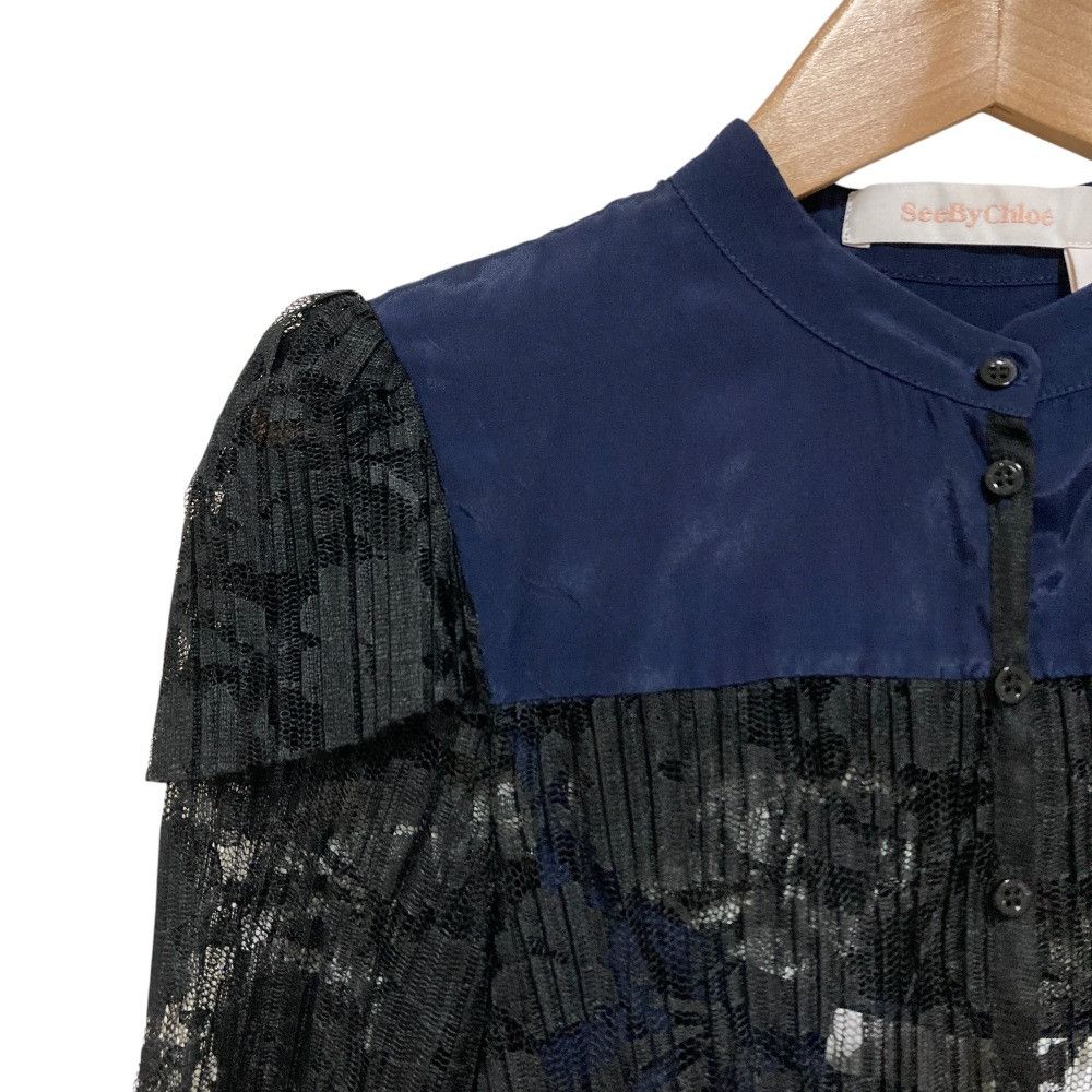 Chloe Chloe See By Chloe See By Chloe Lace Pleated 2way Blouse Others Tops DUTY FREE for USA Size ONE SIZE - 2 Thumbnail