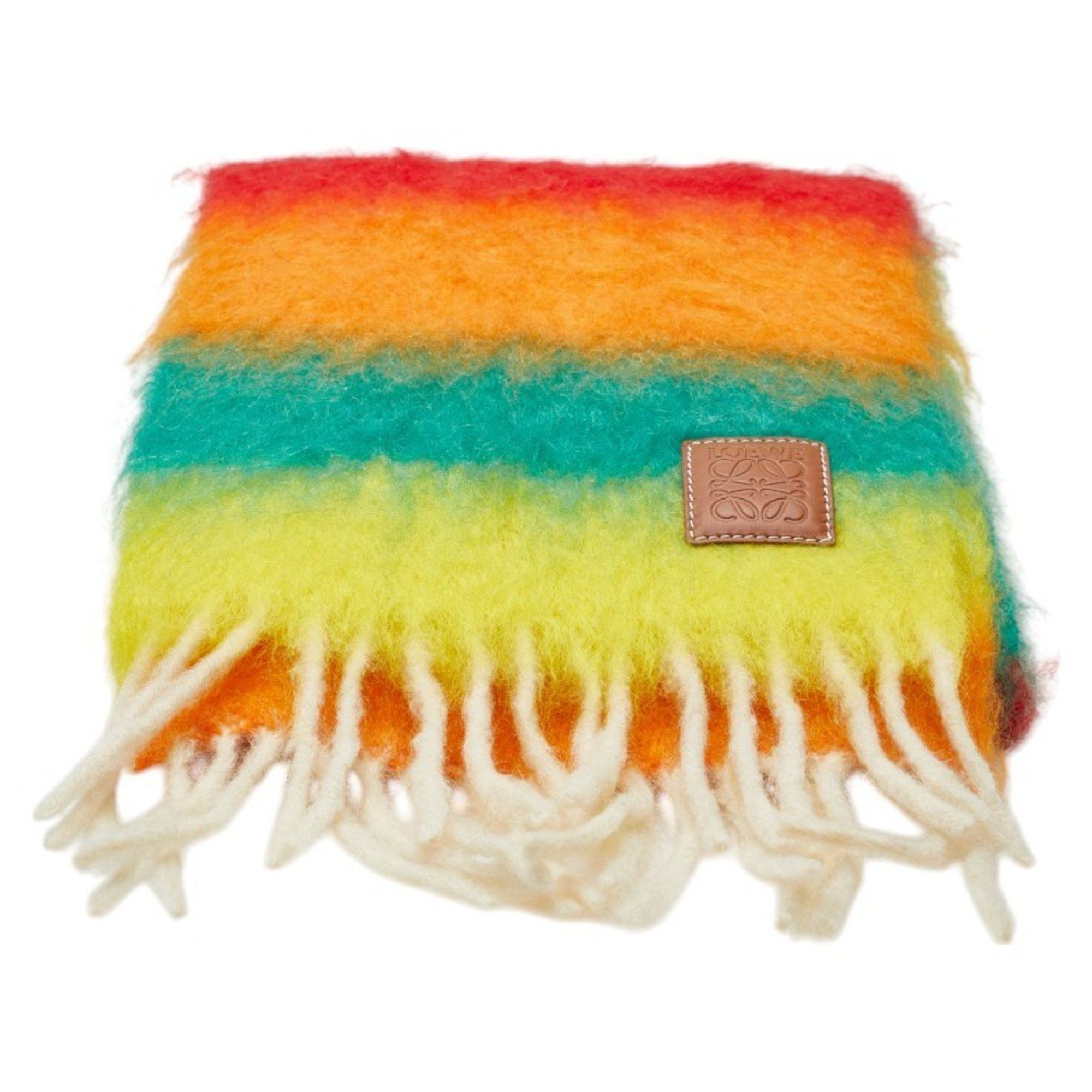 Loewe LOEWE Anagram Stripe Scarf in Multicolor Wool and Mohair for Women Size ONE SIZE - 2 Thumbnail