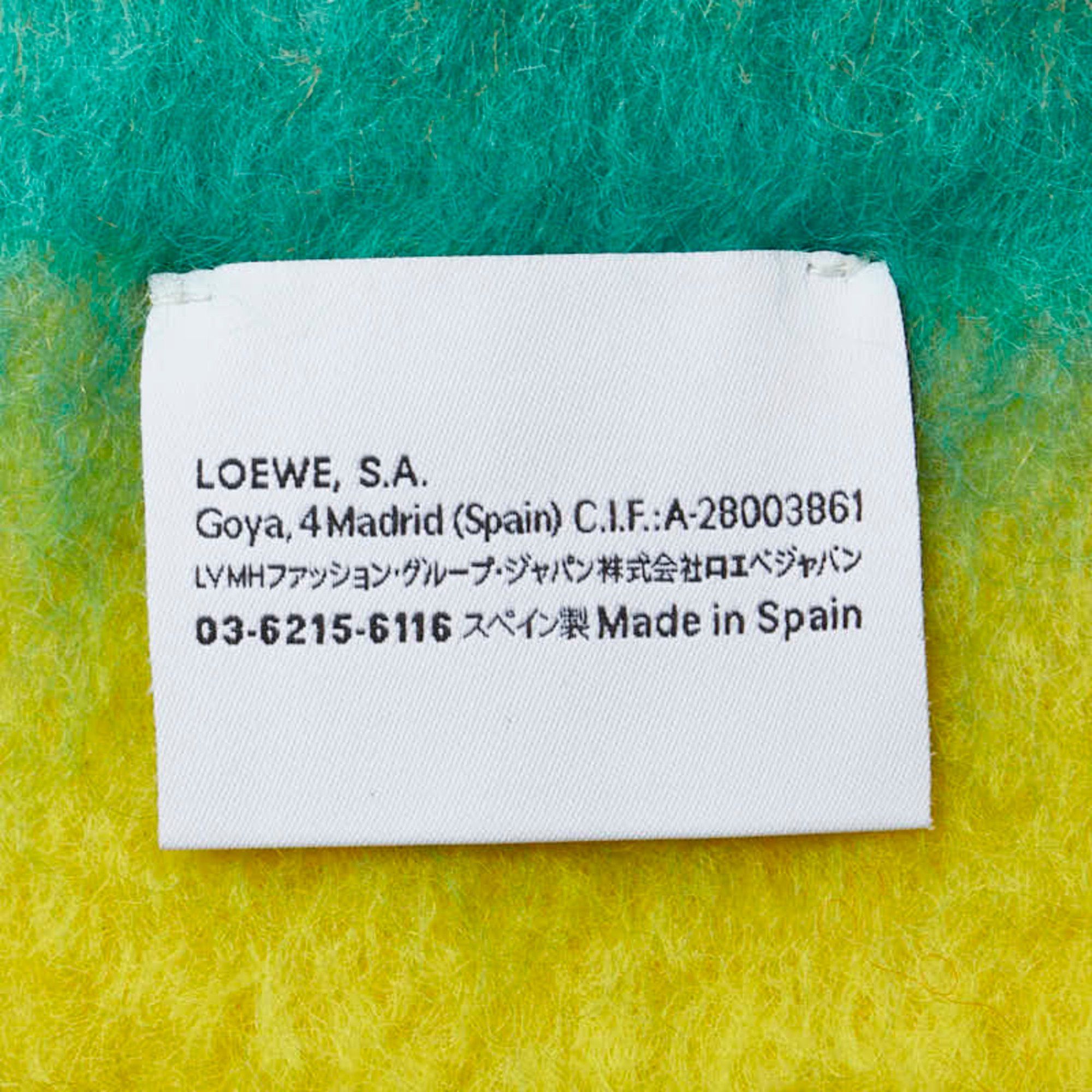 Loewe LOEWE Anagram Stripe Scarf in Multicolor Wool and Mohair for Women Size ONE SIZE - 4 Thumbnail