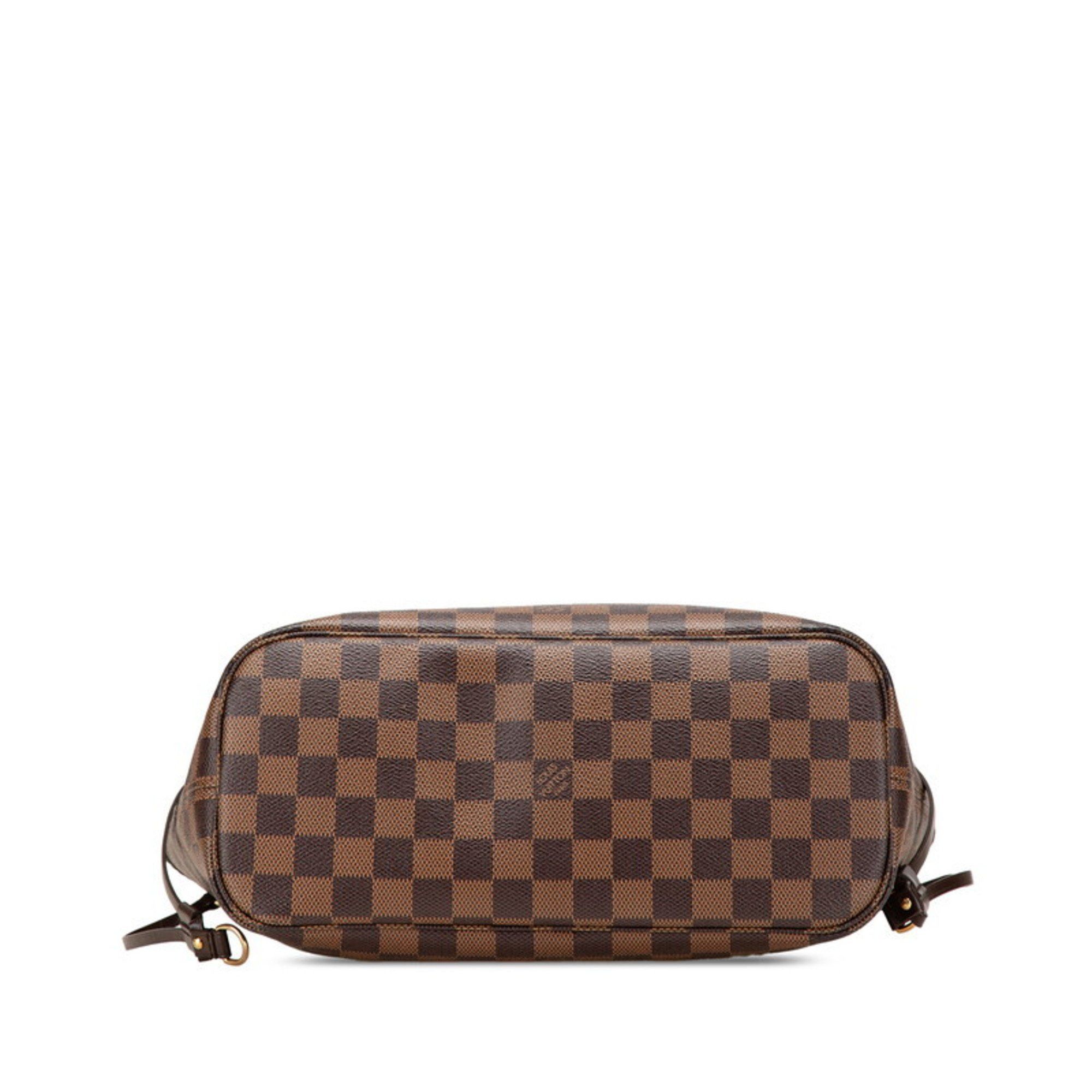 Louis Vuitton Damier Neverfull PM Tote Bag, Handbag N41359, Ebene Brown Leather, Women's, LOUIS VUITTON