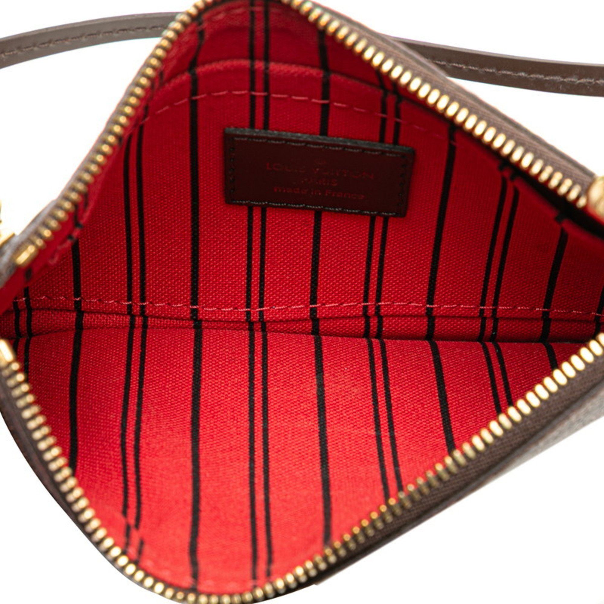 Louis Vuitton Damier Neverfull PM Tote Bag, Handbag N41359, Ebene Brown Leather, Women's, LOUIS VUITTON