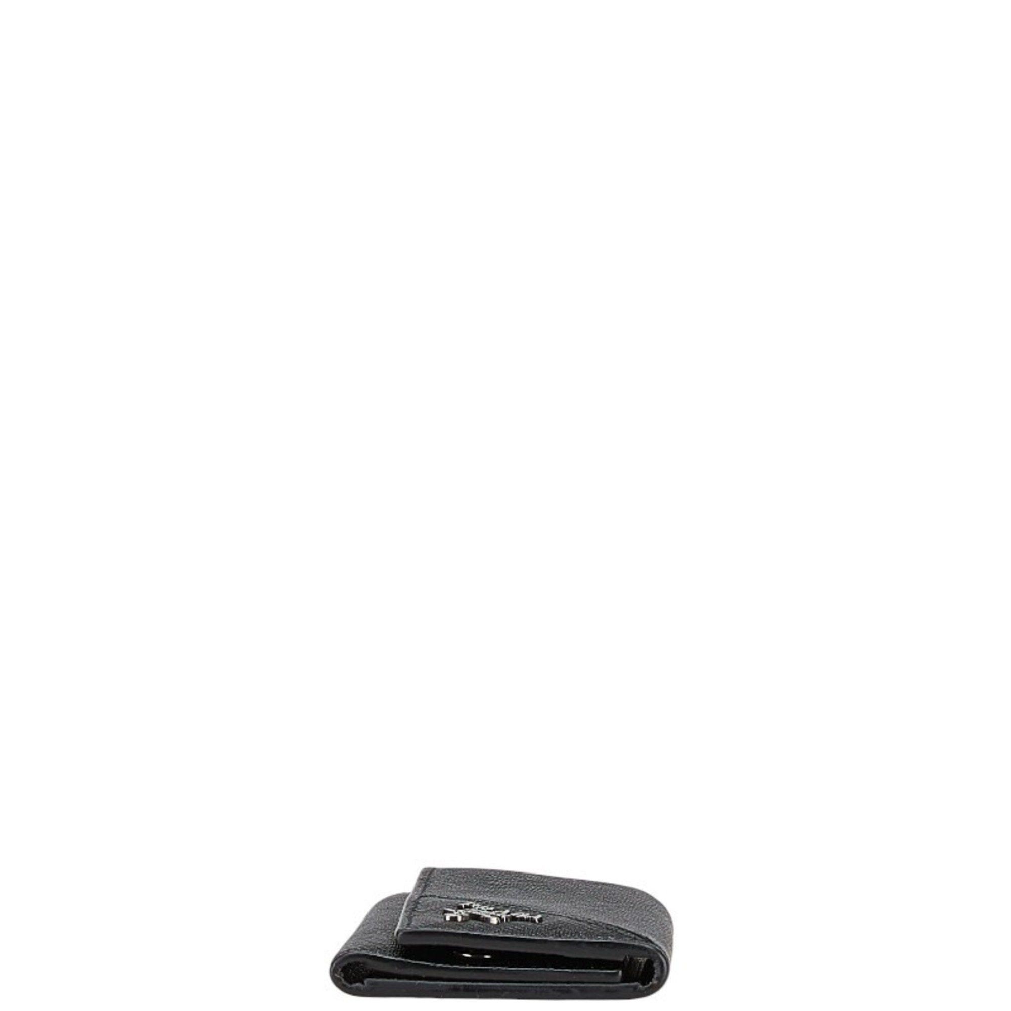 Prada Prada Logo Saffiano Key Case in Black Leather for Women Size ONE SIZE - 3 Thumbnail