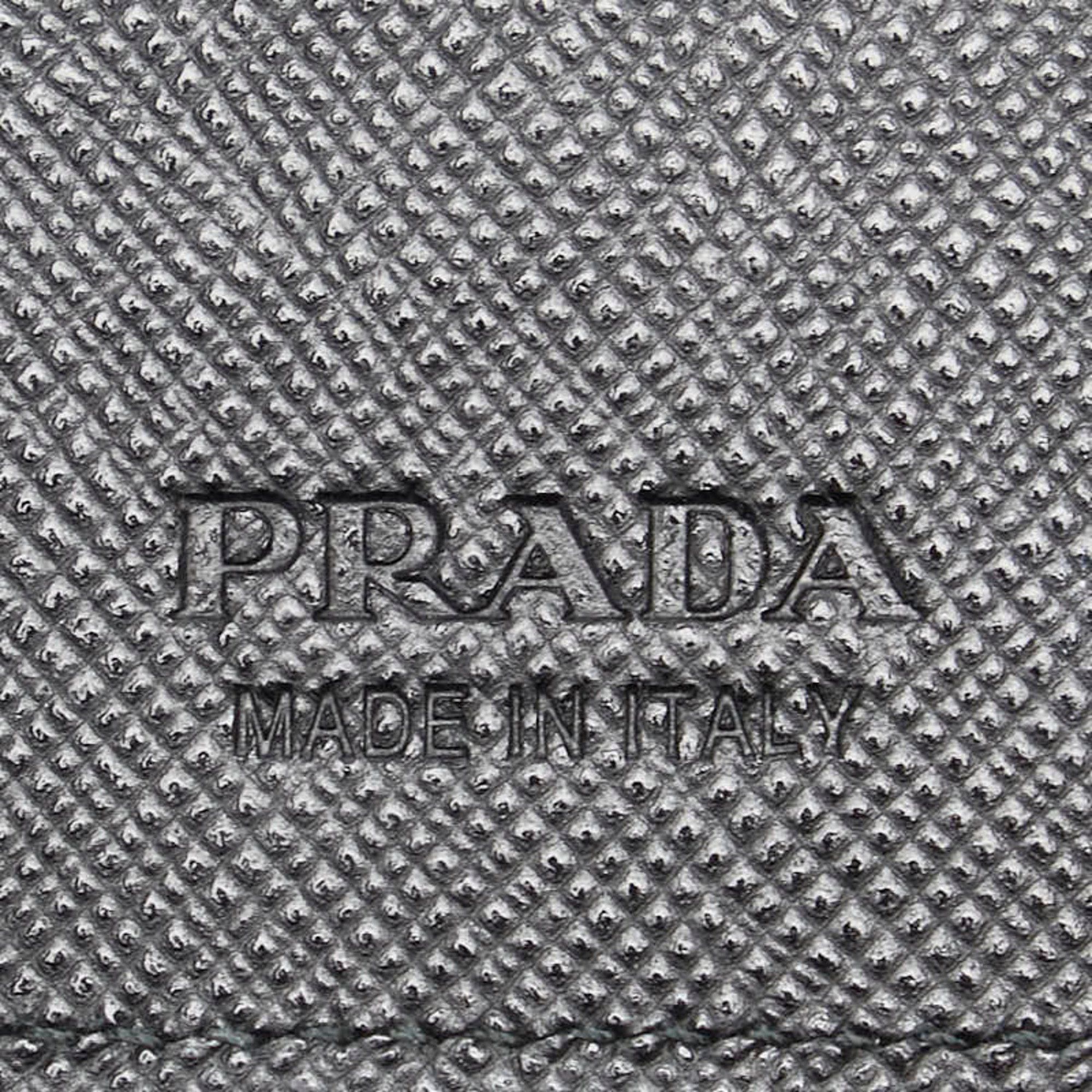 Prada Prada Logo Saffiano Key Case in Black Leather for Women Size ONE SIZE - 12 Thumbnail