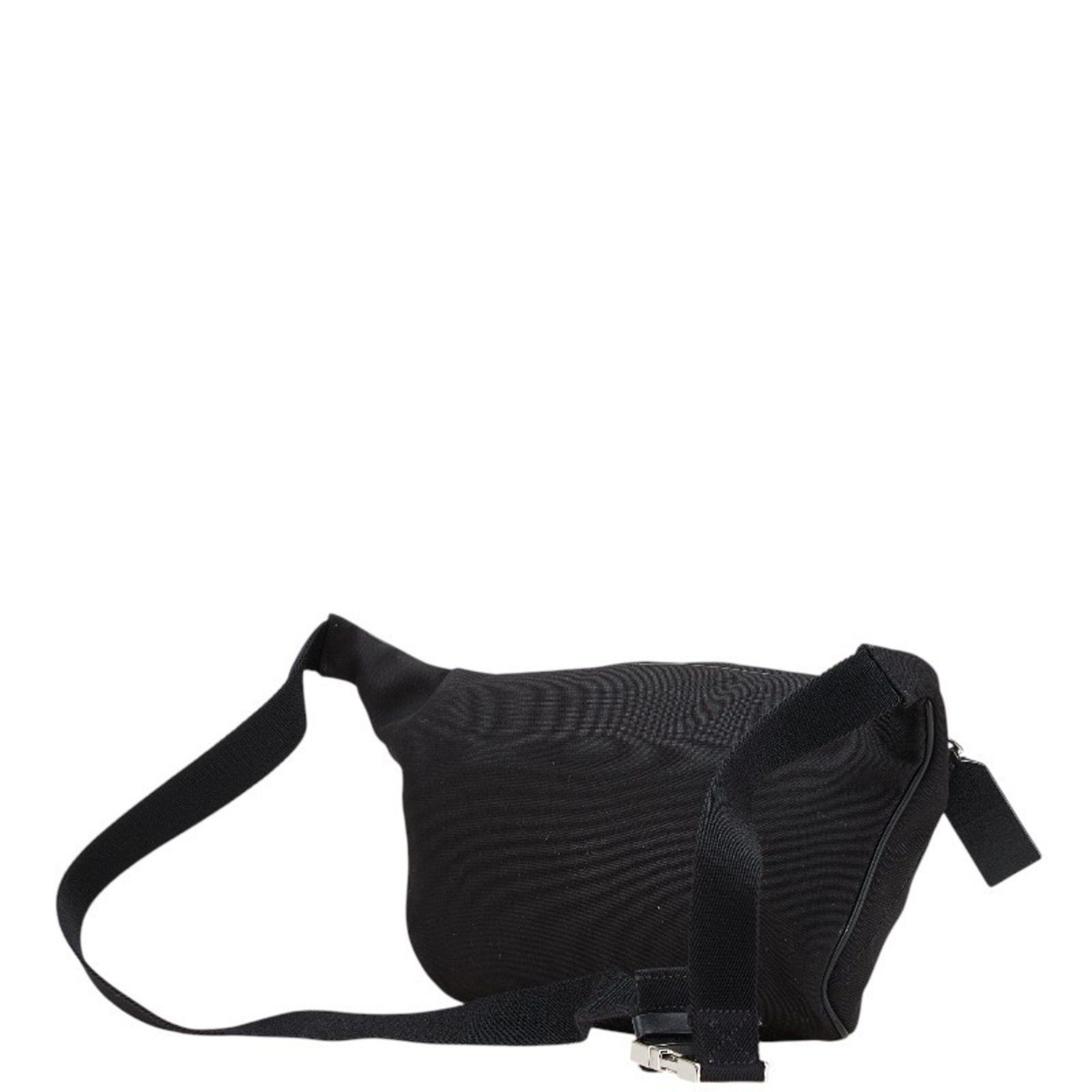 Valentino Valentino V Logo Body Bag/Belt Bag in Black Canvas and Leather for Women. Size ONE SIZE - 2 Thumbnail