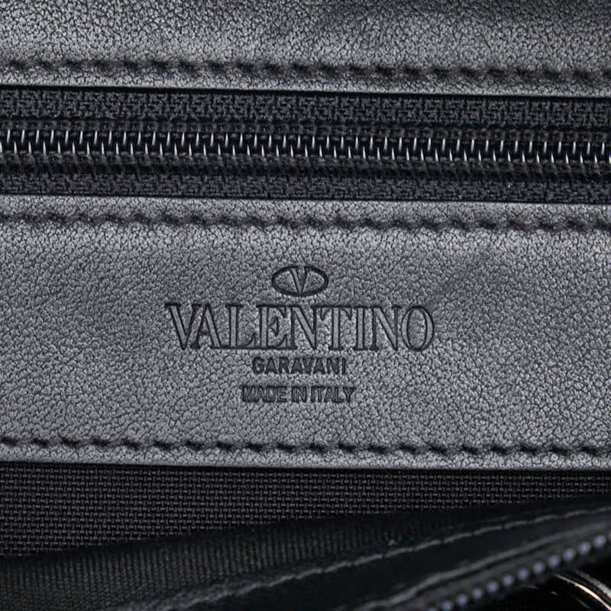 Valentino Valentino V Logo Body Bag/Belt Bag in Black Canvas and Leather for Women. Size ONE SIZE - 10 Thumbnail
