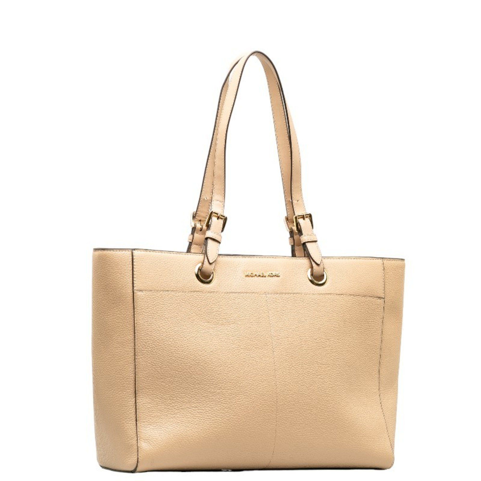 Michael Kors Michael Kors Jet Set Travel logo shoulder bag tote in beige leather for women. Size ONE SIZE - 2 Thumbnail