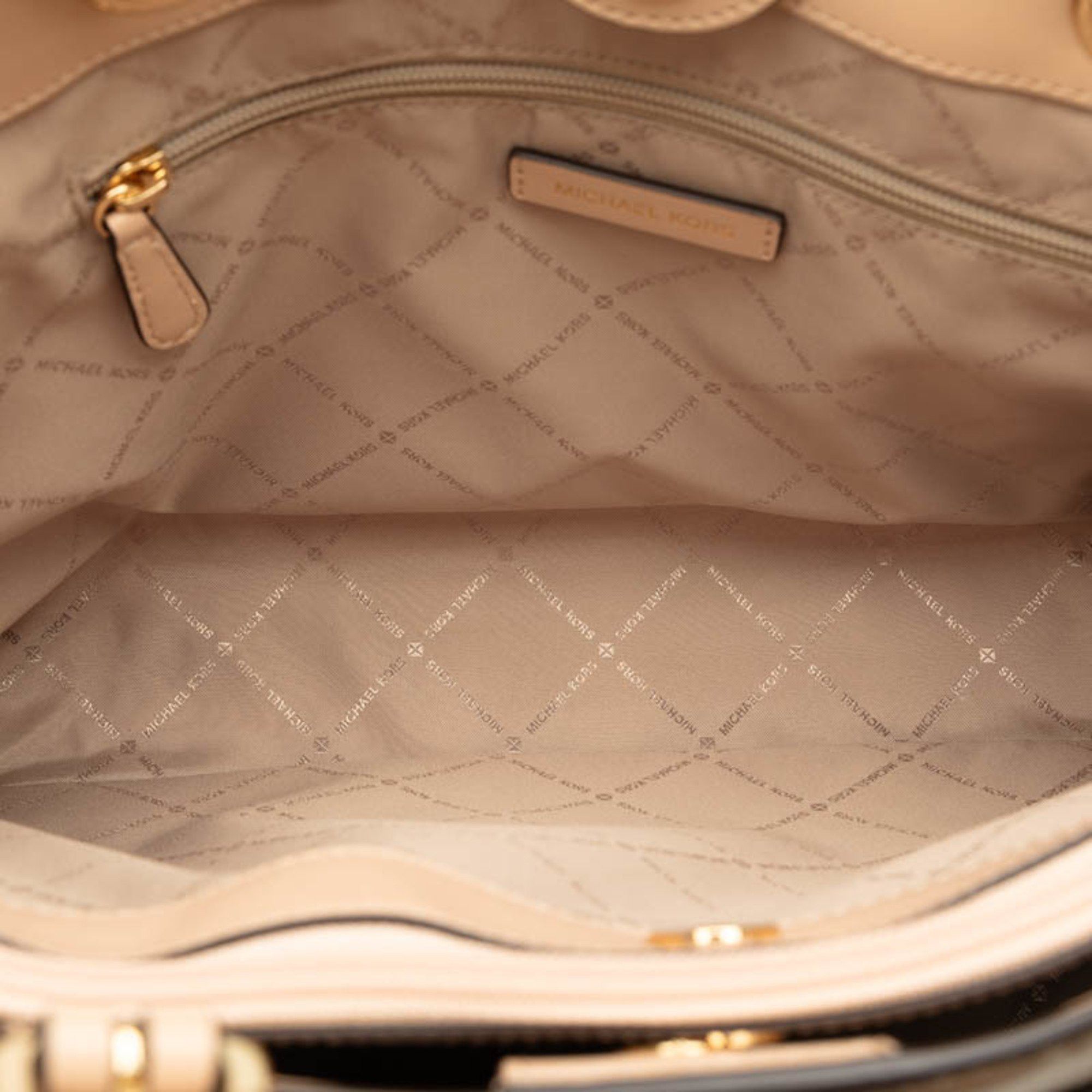 Michael Kors Michael Kors Jet Set Travel logo shoulder bag tote in beige leather for women. Size ONE SIZE - 5 Thumbnail
