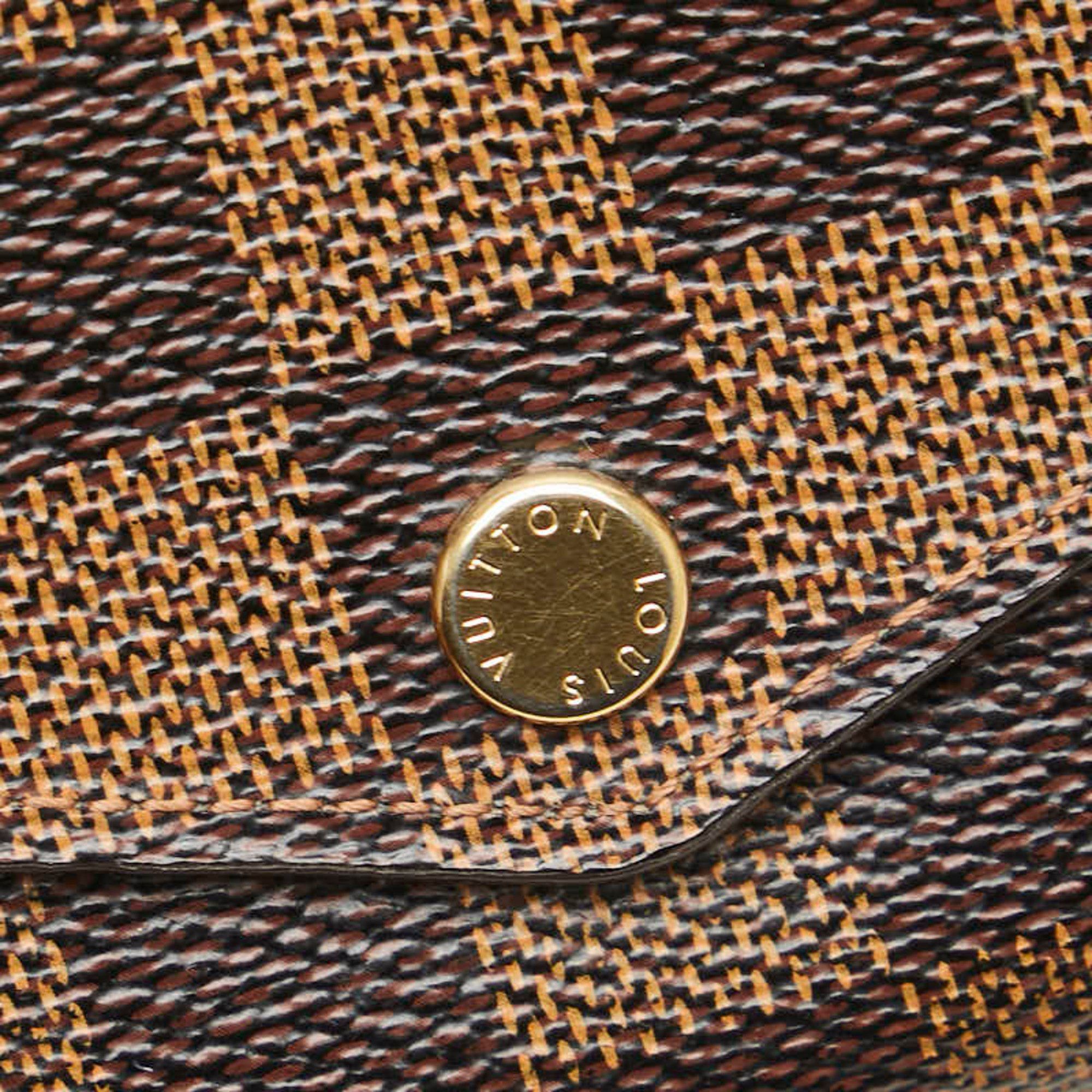 Louis Vuitton Louis Vuitton Damier Portefeuille Sarah Long Wallet N63209 Brown Leather Women's LOUIS VUITTON Size ONE SIZE - 4 Thumbnail