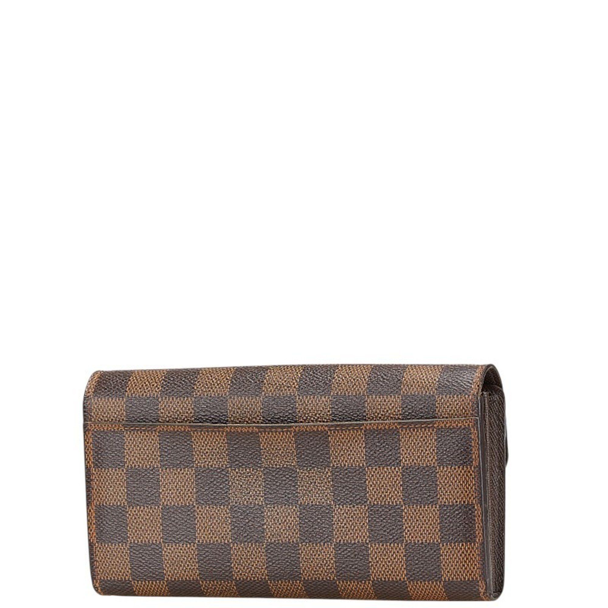 Louis Vuitton Louis Vuitton Damier Portefeuille Sarah Long Wallet N63209 Brown Leather Women's LOUIS VUITTON Size ONE SIZE - 2 Thumbnail