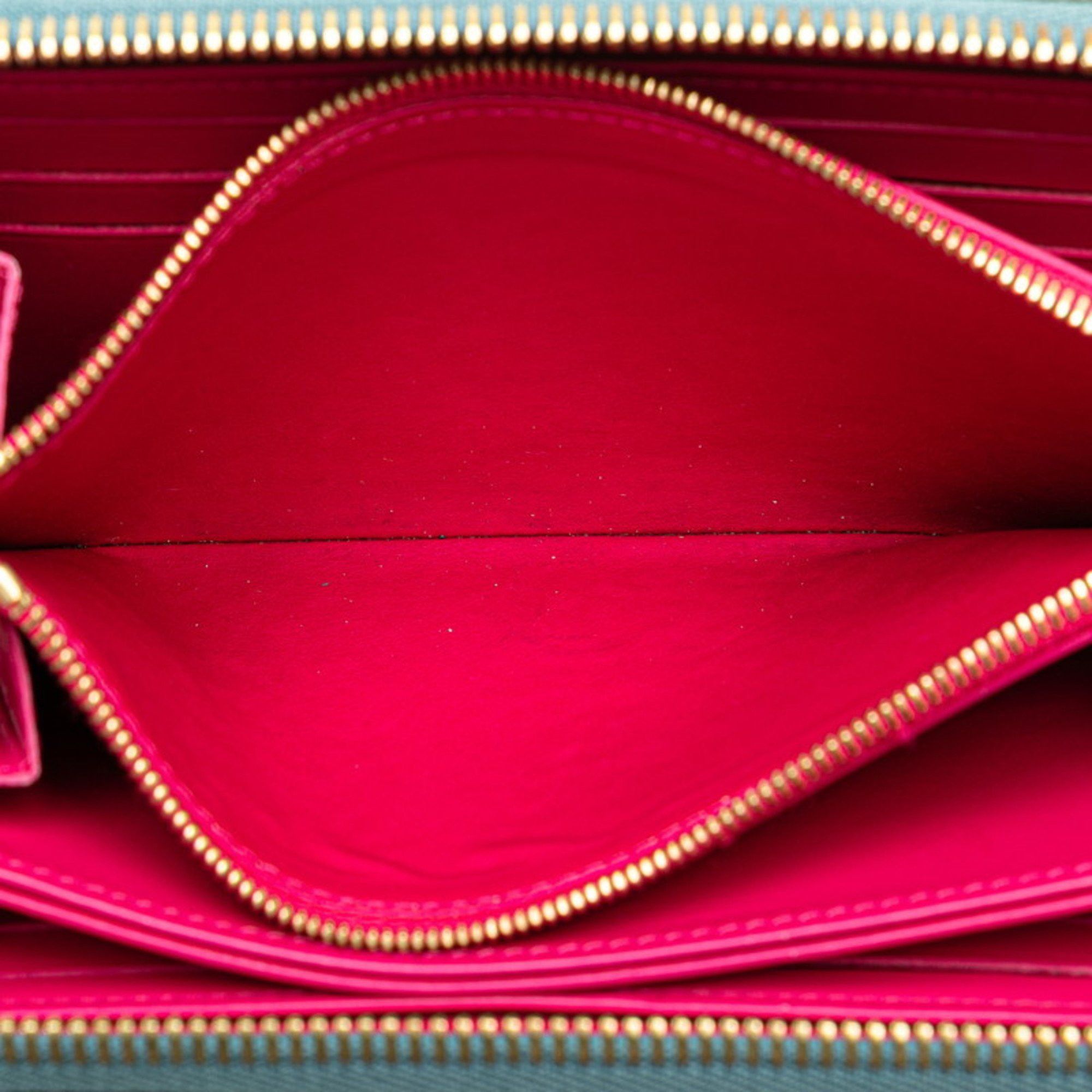 Louis Vuitton Louis Vuitton Monogram Vernis 2020 Valentine's Day Limited Edition Zippy Wallet, Round Zipper Long Wallet M90520, Blue, Pink, Multicolor Patent Leather, Women's LOUIS VUITTON Size ONE SIZE - 10 Thumbnail