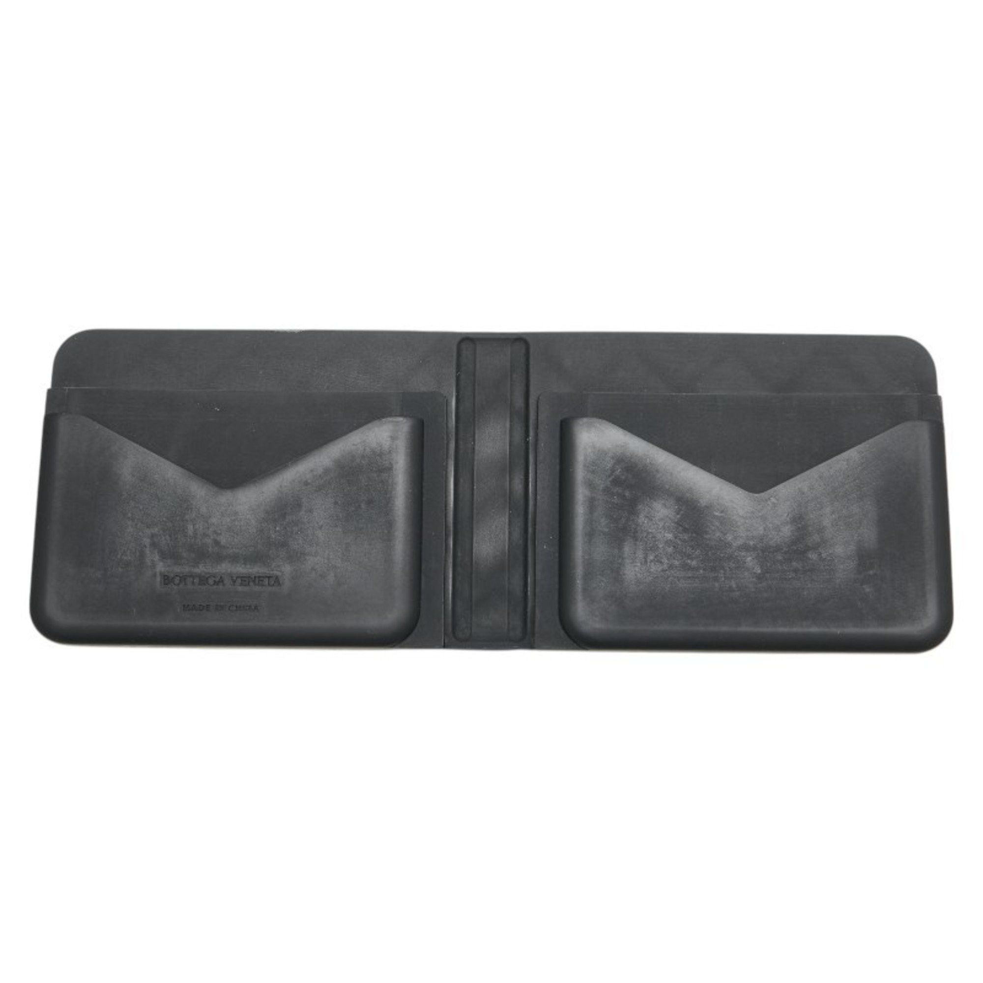 Bottega Veneta Bottega Veneta Intrecciato Bi-fold Wallet Black Rubber Women's BOTTEGAVENETA Size ONE SIZE - 6 Thumbnail