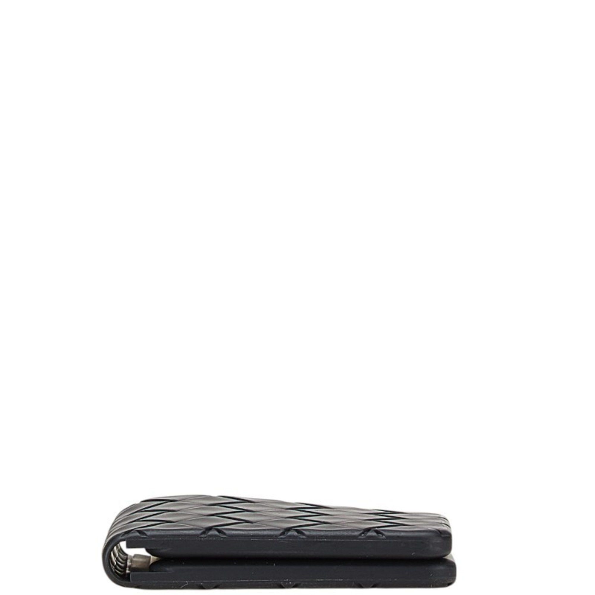 Bottega Veneta Bottega Veneta Intrecciato Bi-fold Wallet Black Rubber Women's BOTTEGAVENETA Size ONE SIZE - 3 Thumbnail
