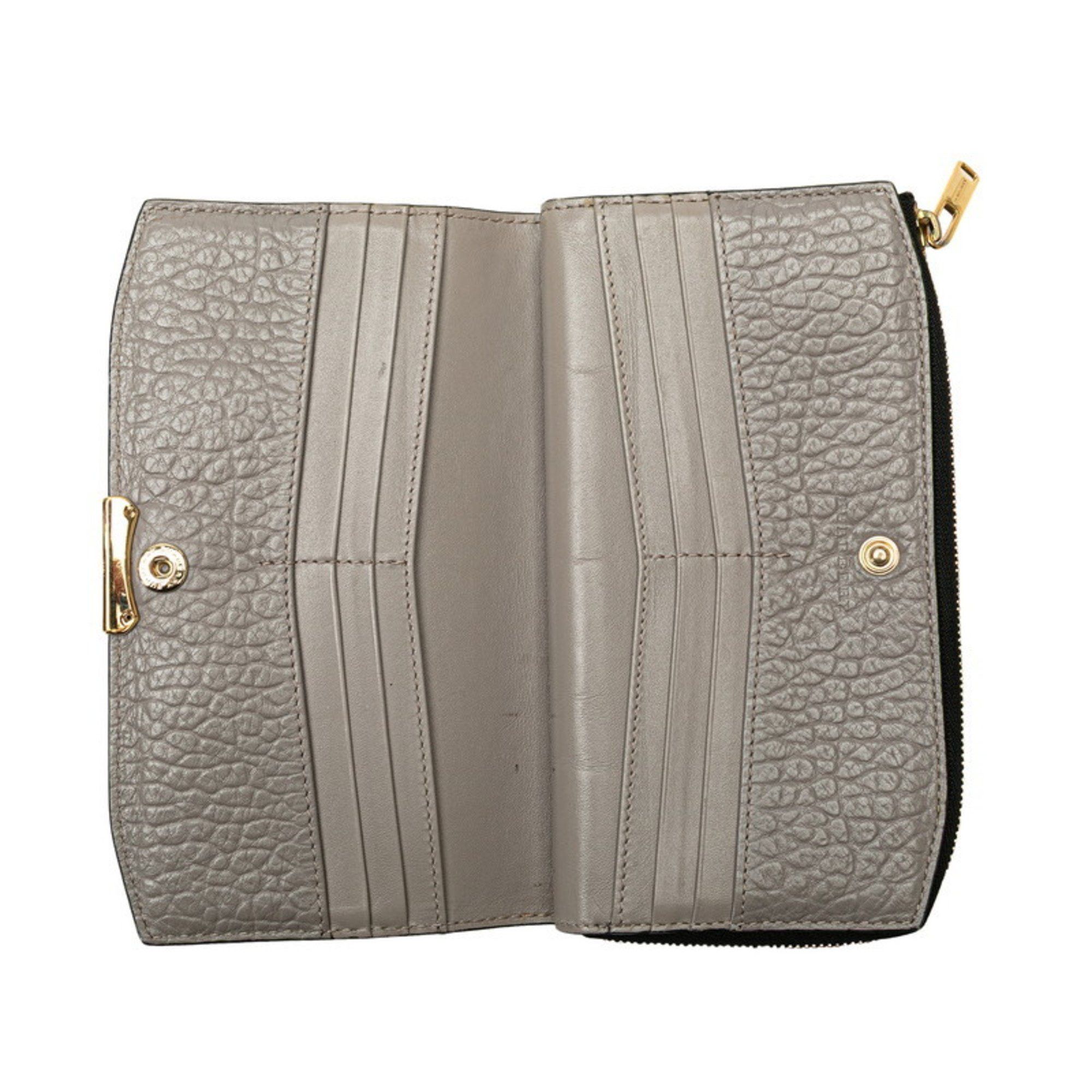 Burberry Burberry long wallet, gray leather, women's. Size ONE SIZE - 6 Thumbnail