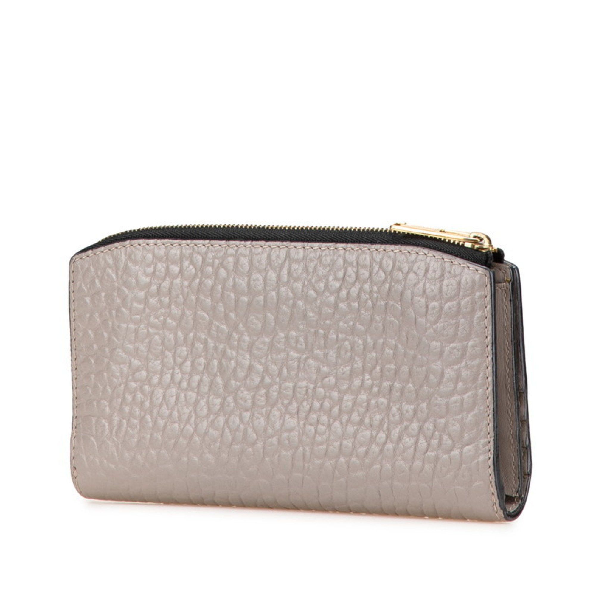 Burberry Burberry long wallet, gray leather, women's. Size ONE SIZE - 2 Thumbnail