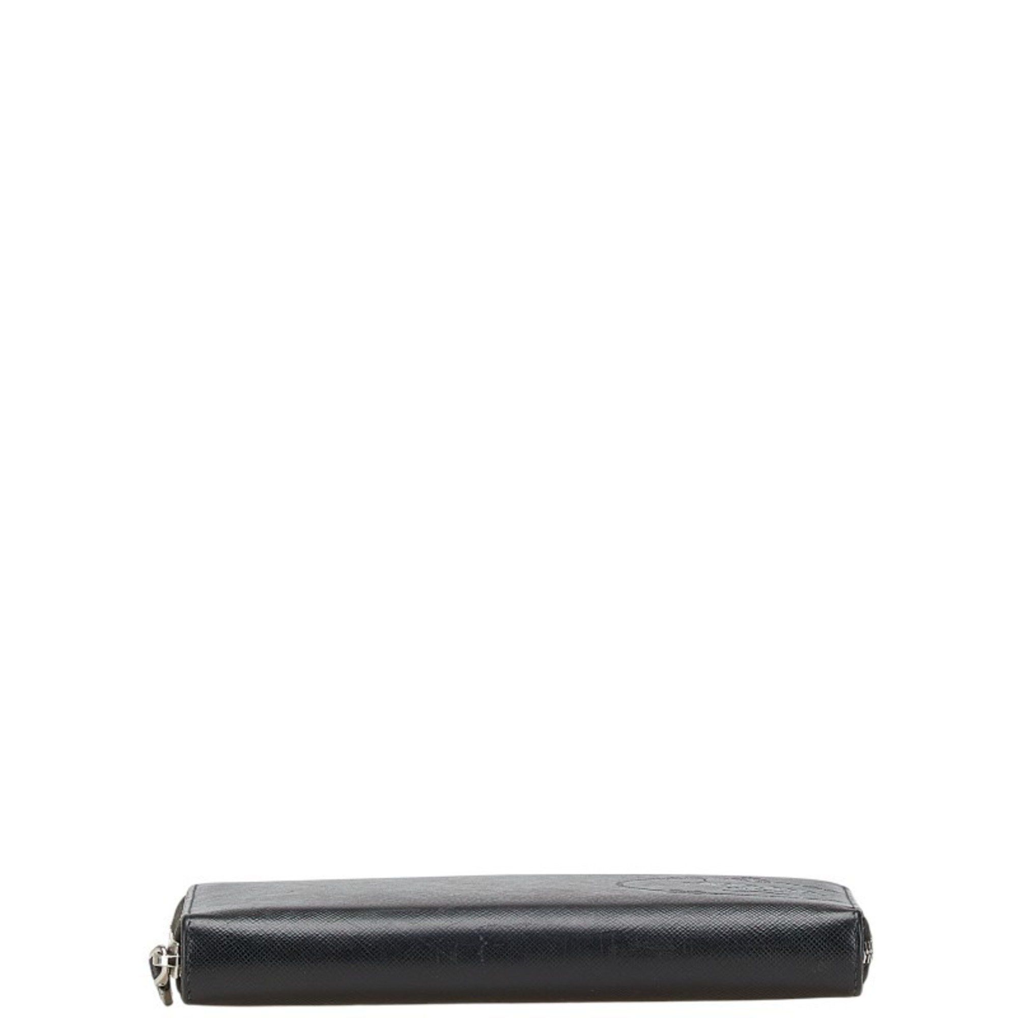 Prada Prada Logo Saffiano Long Wallet in Black Leather for Women Size ONE SIZE - 3 Thumbnail