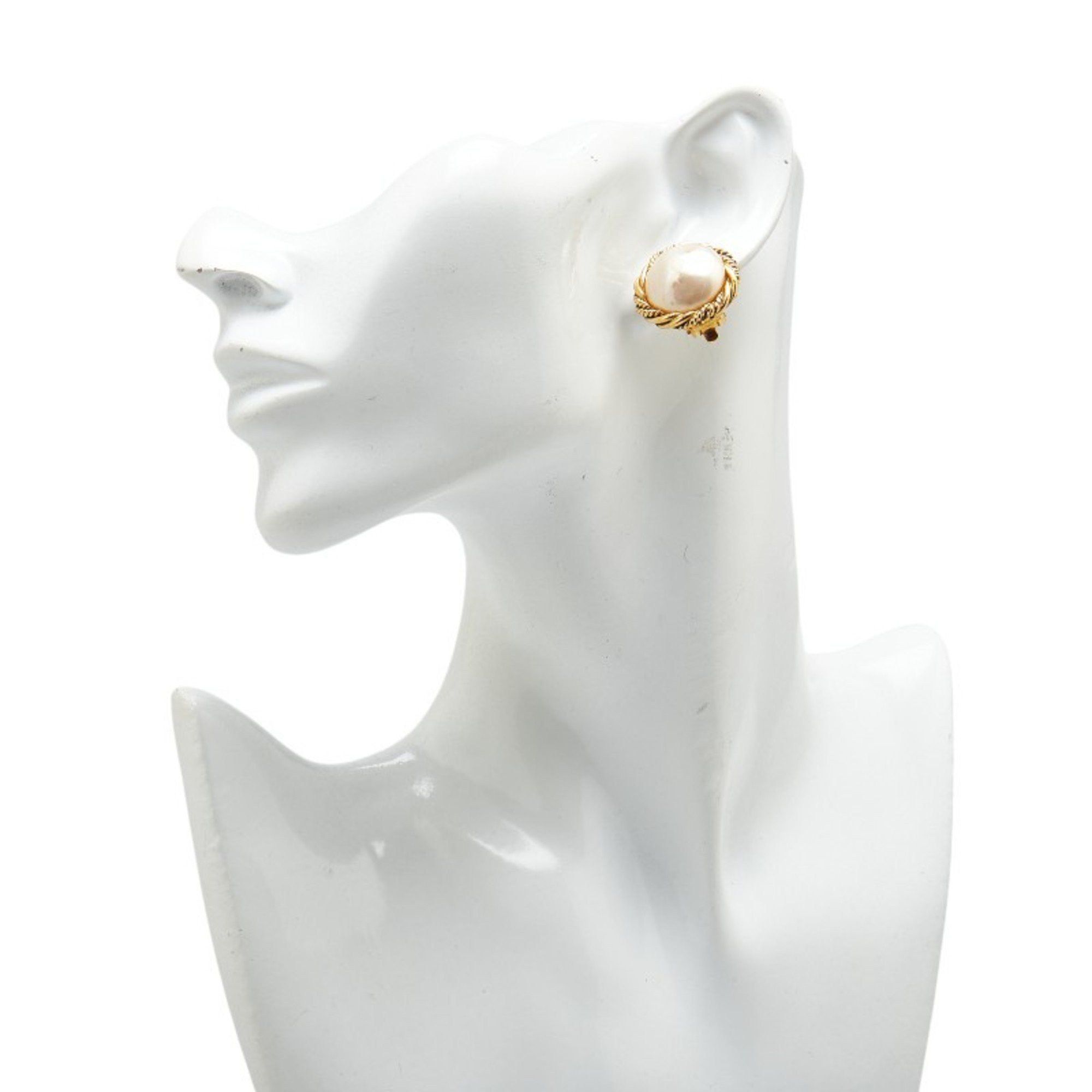 Chanel CHANEL Vintage Pearl Earrings, Gold Plated, Women's Size ONE SIZE - 5 Thumbnail