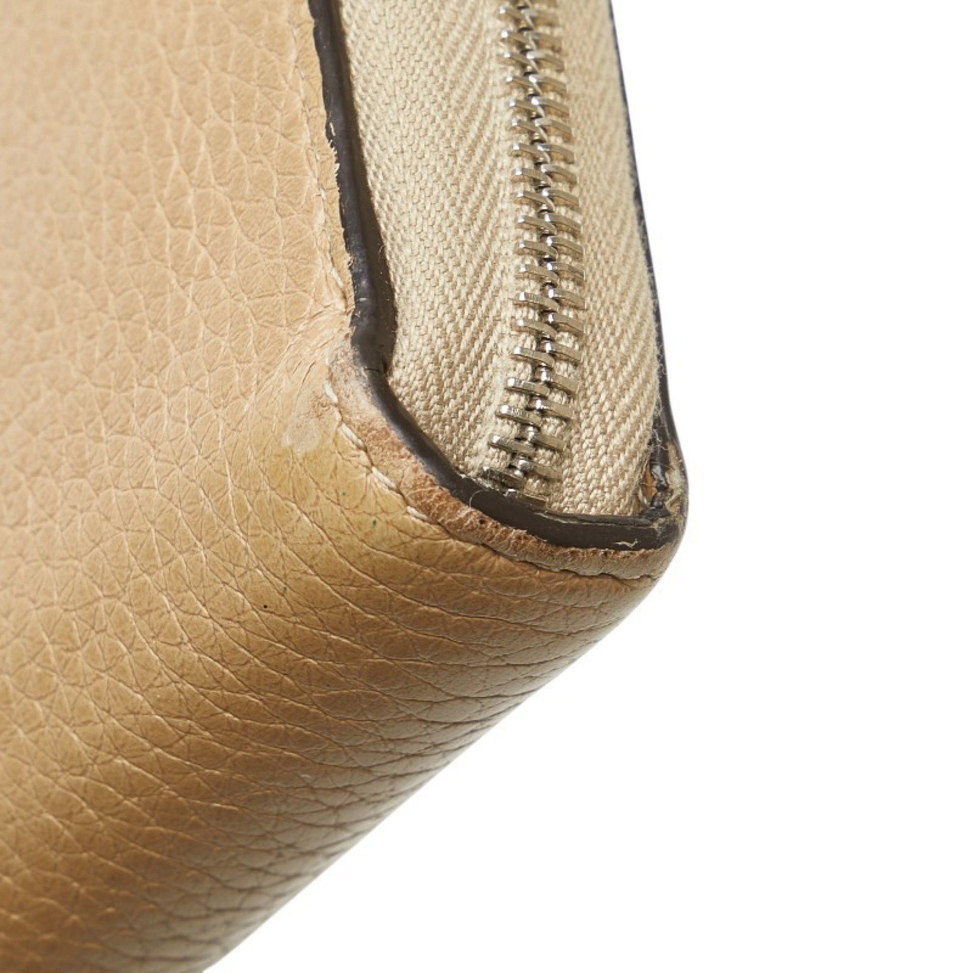 Celine Celine logo long wallet in brown leather for women. Size ONE SIZE - 4 Thumbnail