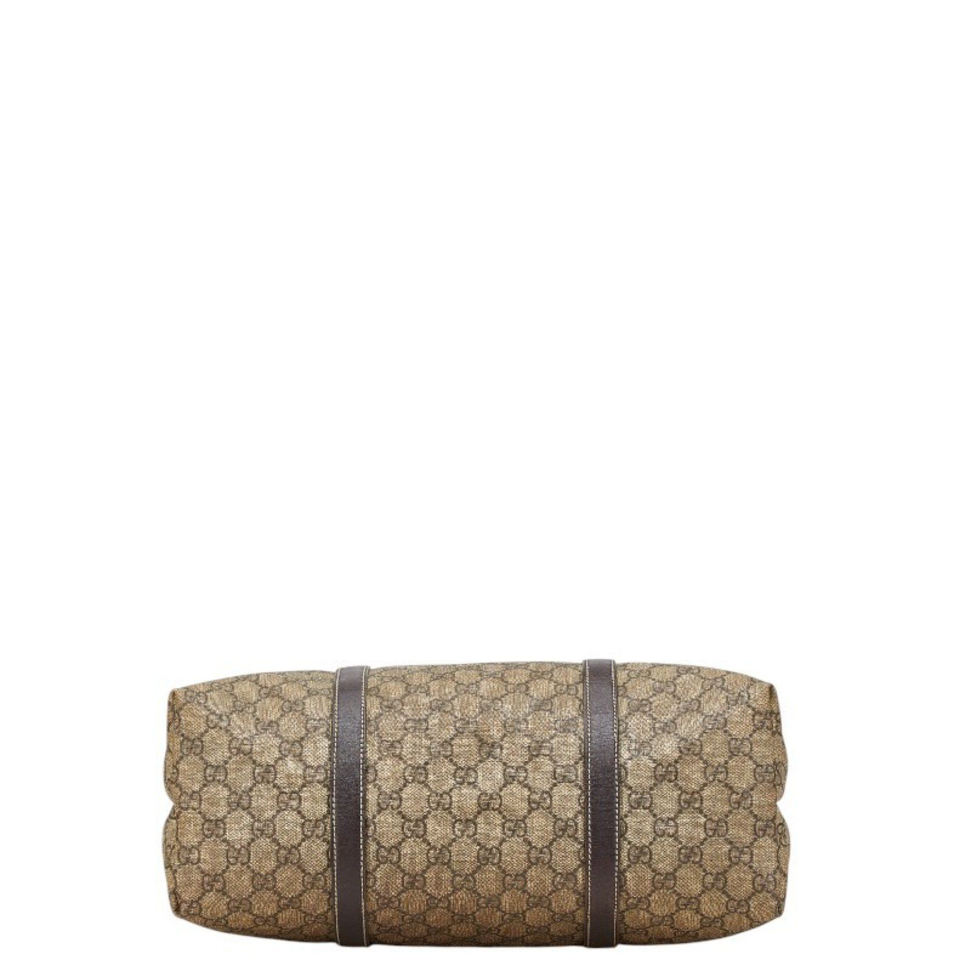 Gucci Gucci GG Supreme Tote Bag Shoulder 223668 Beige Brown Leather Women's GUCCI Size ONE SIZE - 3 Thumbnail