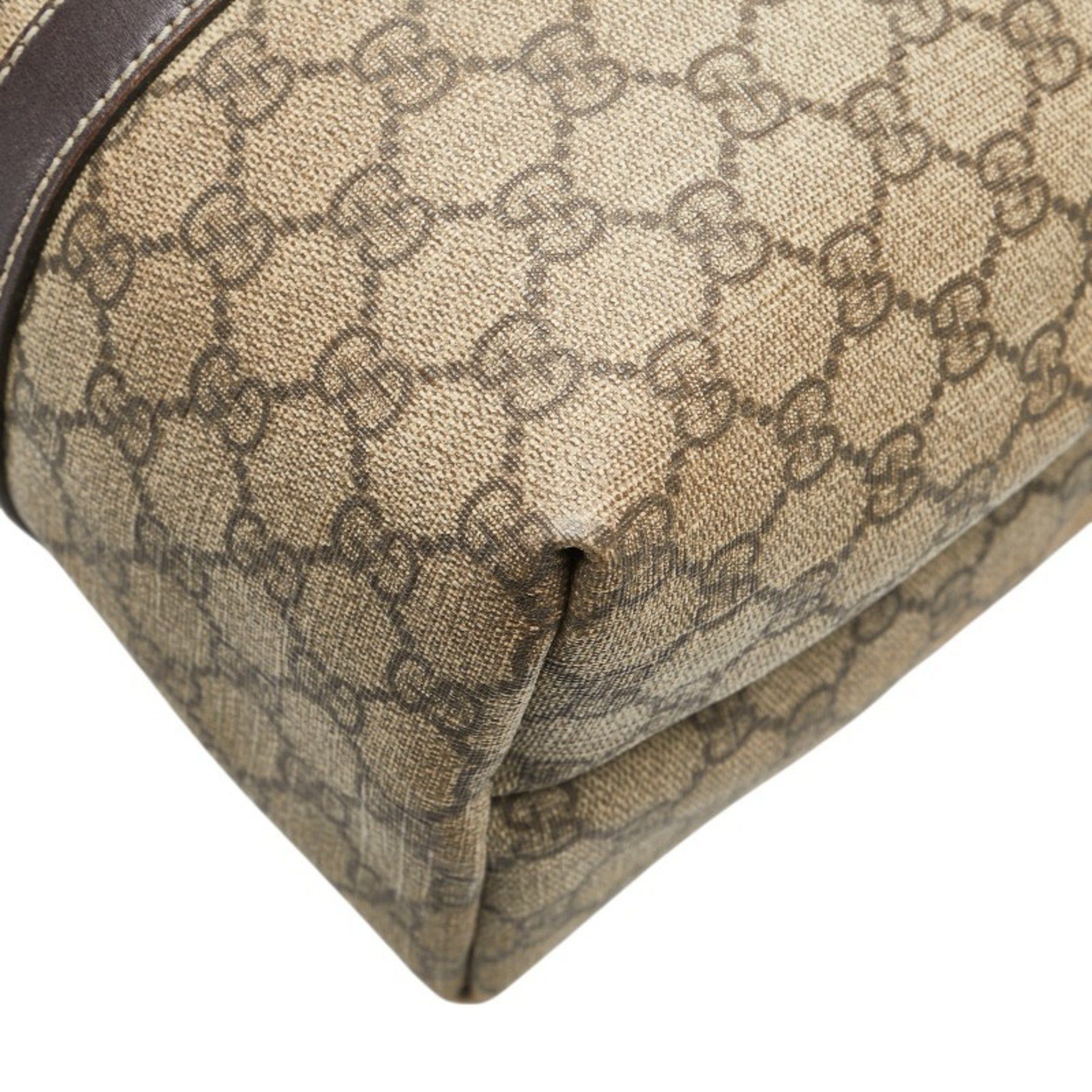 Gucci Gucci GG Supreme Tote Bag Shoulder 223668 Beige Brown Leather Women's GUCCI Size ONE SIZE - 6 Thumbnail