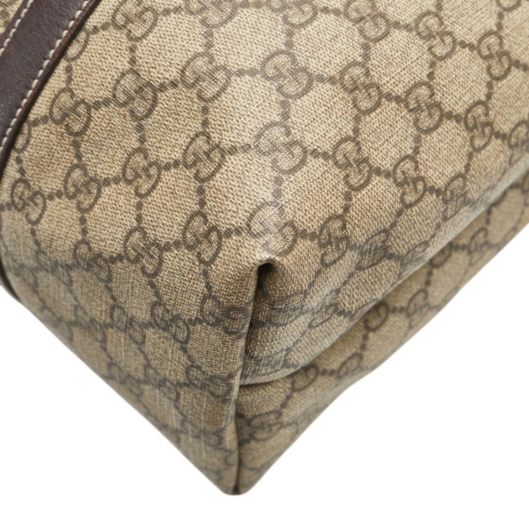 Gucci Gucci GG Supreme Tote Bag Shoulder 223668 Beige Brown Leather Women's GUCCI Size ONE SIZE - 4 Thumbnail